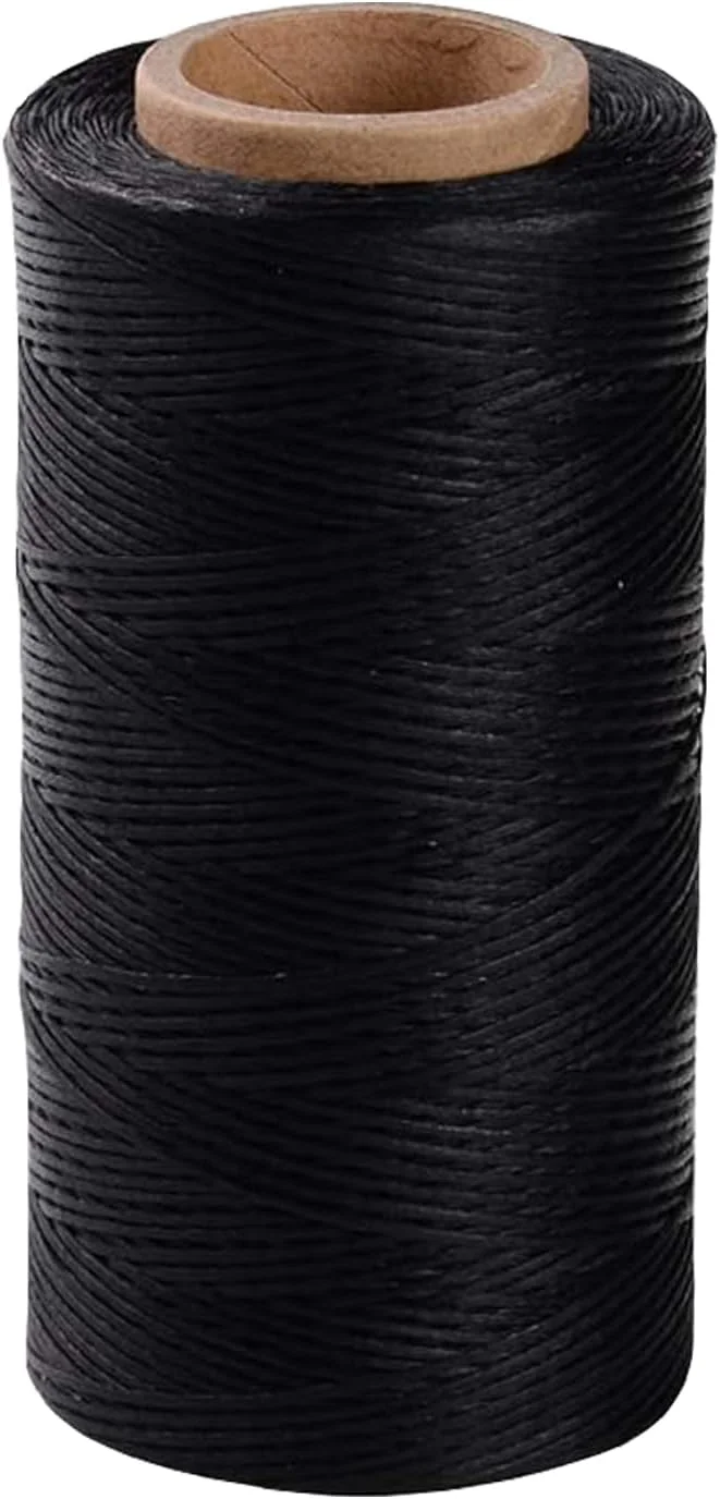 نخ موم زده YIPUETERNITY، نخ ضخیم و قوی 1 میلی متری 150D، نخ موم زده 260 متری برای دوخت چرم، صحافی، تعمیر کفش، پروژه های چرمی، پارچه های سنگین، کیف - مشکی نخ موم زده YIPUETERNITY، نخ ضخیم و قوی 1 میلی متری 150D، نخ موم زده 260 متری برای دوخت چرم، صحافی، تعمیر کفش، پروژه های چرمی، پارچه های سنگین، کیف - مشکی