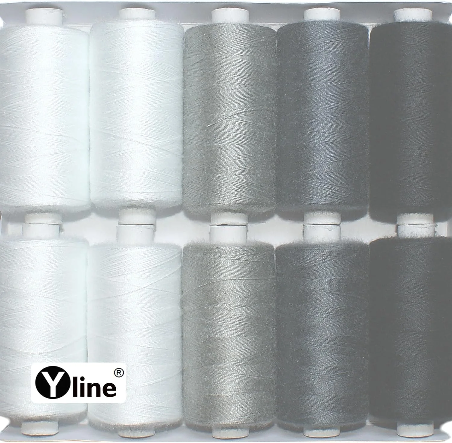 ست نخ خیاطی Yline پلی استر سفید مشکی خاکستری برای چرخ خیاطی 10 عدد قرقره 500 متری (0.24 یورو / 100 متر) مدل 3217 ست نخ خیاطی Yline پلی استر سفید مشکی خاکستری برای چرخ خیاطی 10 عدد قرقره 500 متری (0.24 یورو / 100 متر) مدل 3217