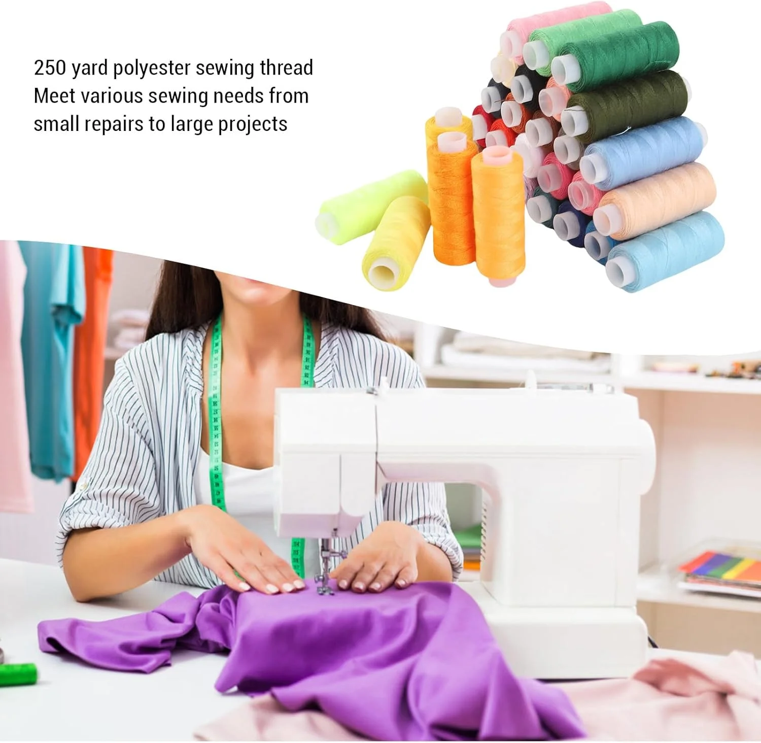 کیت نخ خیاطی 30 رنگ Yechiry، 250 یارد بسته بندی جداگانه، رنگ ثابت برای خیاطی دستی، لباس های مد، لحاف دوزی، گلدوزی کیت نخ خیاطی 30 رنگ Yechiry، 250 یارد بسته بندی جداگانه، رنگ ثابت برای خیاطی دستی، لباس های مد، لحاف دوزی، گلدوزی