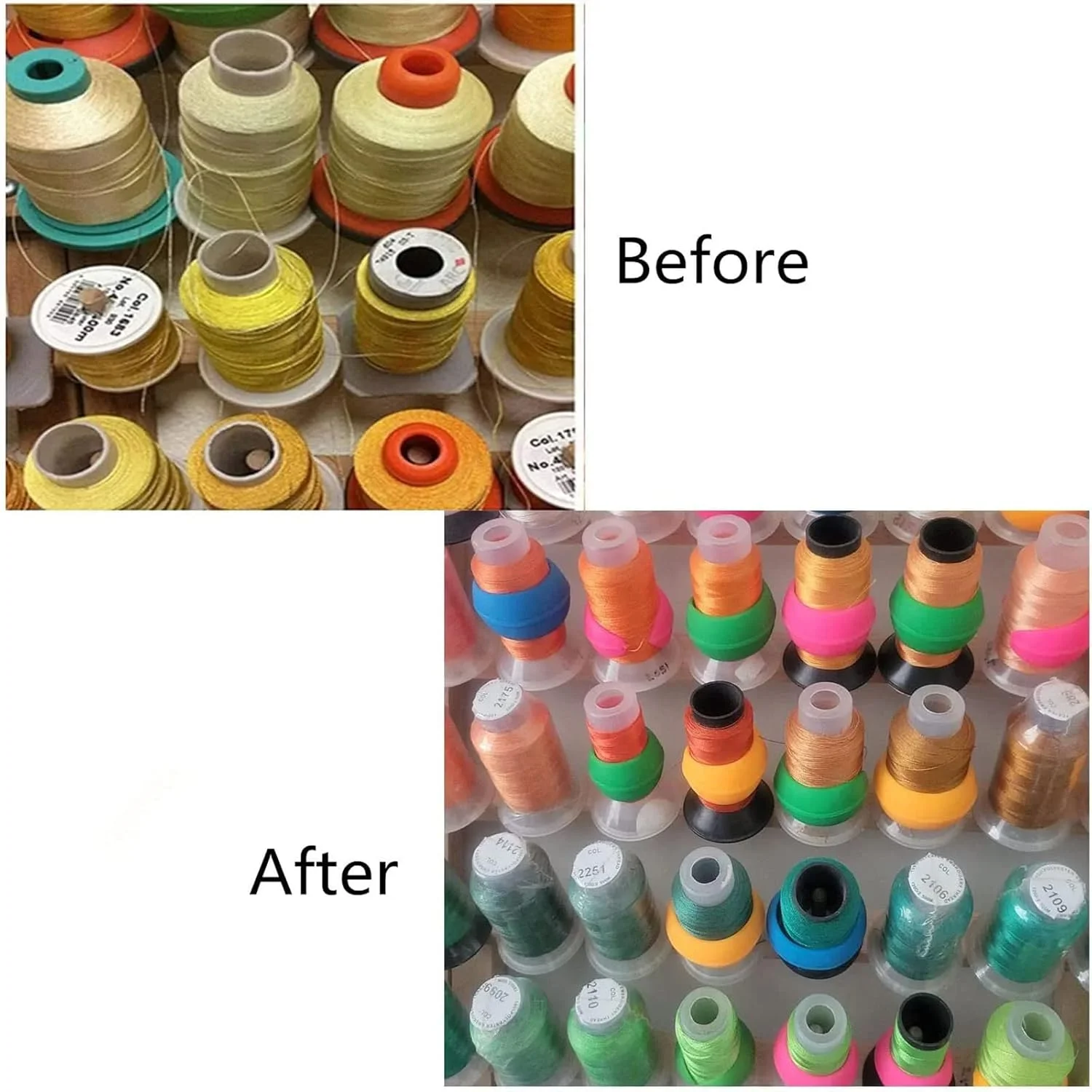 نگهدارنده قرقره نخ YEQIN بسته 100 عددی - جلوگیری از باز شدن نخ قرقره برای قرقره های نخ چرخ خیاطی و گلدوزی نگهدارنده قرقره نخ YEQIN بسته 100 عددی - جلوگیری از باز شدن نخ قرقره برای قرقره های نخ چرخ خیاطی و گلدوزی