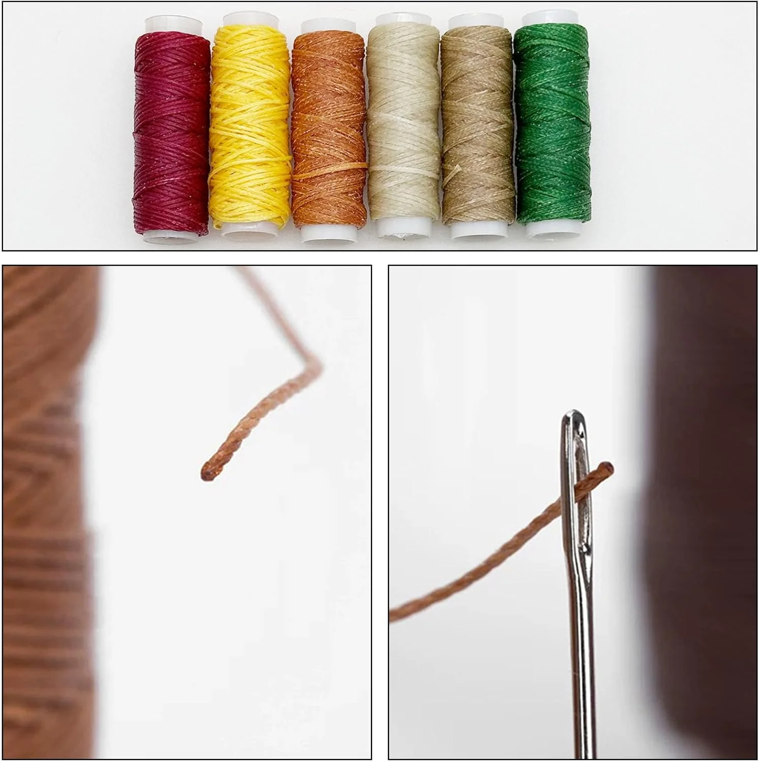 نخ موم زده 24 رنگ Yayatty، 285 متر نخ موم زده چرمی، نخ دوخت دستی 0.8 میلی متر 150D برای صحافی، دوخت دستی، نخ فرش، 12 متر در هر رنگ نخ موم زده 24 رنگ Yayatty، 285 متر نخ موم زده چرمی، نخ دوخت دستی 0.8 میلی متر 150D برای صحافی، دوخت دستی، نخ فرش، 12 متر در هر رنگ