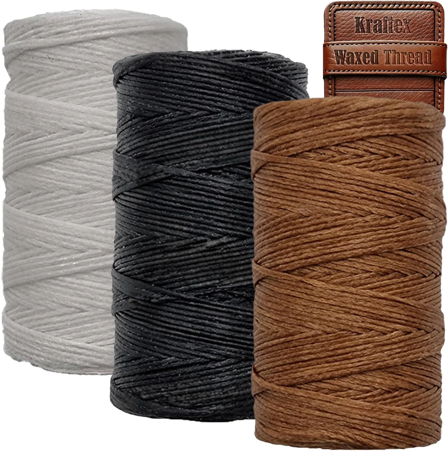 نخ موم زده 3X، نخ موم زده 65 یاردی 0.8 میلی متری، نخ چرمی موم زده 150D در رنگ های مشکی، قهوه ای و سفید، لوازم عالی برای ساخت دریم کچر نخ موم زده 3X، نخ موم زده 65 یاردی 0.8 میلی متری، نخ چرمی موم زده 150D در رنگ های مشکی، قهوه ای و سفید، لوازم عالی برای ساخت دریم کچر