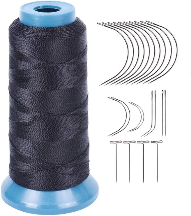 نخ بافت مو یانتایسیو (مشکی) به همراه 12 عدد سوزن C شکل 9 سانتی متری / سوزن های خمیده نخ لوازم جانبی اکستنشن مو برای ساخت کلاه گیس نخ بافت مو یانتایسیو (مشکی) به همراه 12 عدد سوزن C شکل 9 سانتی متری / سوزن های خمیده نخ لوازم جانبی اکستنشن مو برای ساخت کلاه گیس