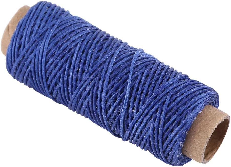 نخ موم زده خیاطی چرم XIYINAPST، مناسب برای دوخت دستی چرم، صنایع دستی 150D، طول 50 متر، مناسب برای تعمیرات سنگین چرم، کفش (الیاف پلی استر و موم 6)
