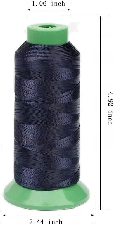 نخ دوخت نایلونی پیوندی Xiezyu، 1500 یارد، نخ نایلونی سنگین سایز 69 210D/3، نخ اثاثه یا لوازم داخلی برای چرم، بوم، جین، بافندگی (آبی سرمه ای) نخ دوخت نایلونی پیوندی Xiezyu، 1500 یارد، نخ نایلونی سنگین سایز 69 210D/3، نخ اثاثه یا لوازم داخلی برای چرم، بوم، جین، بافندگی (آبی سرمه ای)