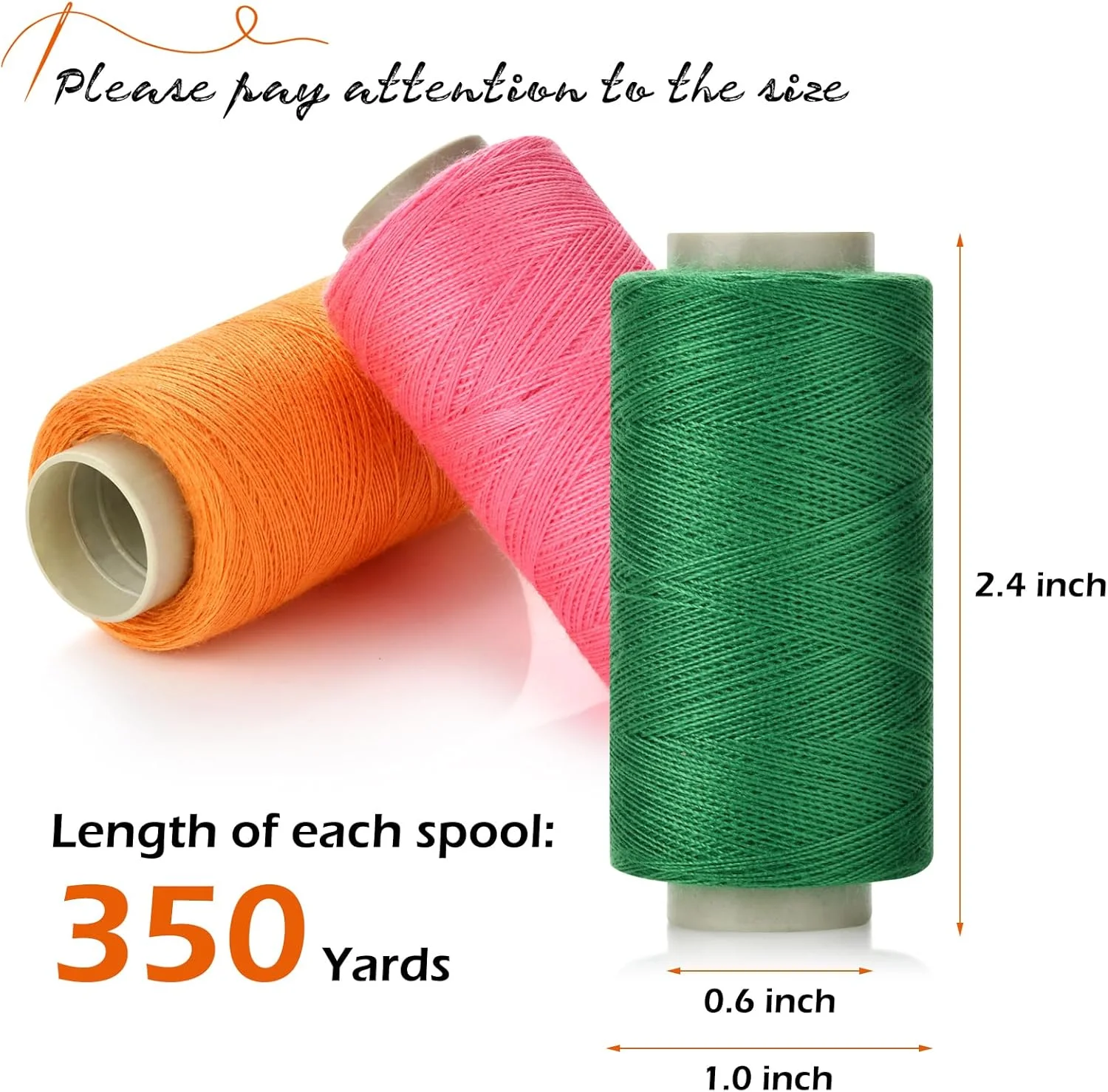نخ خیاطی 12 رنگ Wteehn، 350 یارد در هر قرقره نخ، کیت نخ خیاطی ماسوره از پیش پیچیده شده، نخ پلی استر با سوزن نخ کن و کیت سوزن خیاطی، برای خیاطی دستی و ماشینی، DIY و خانه