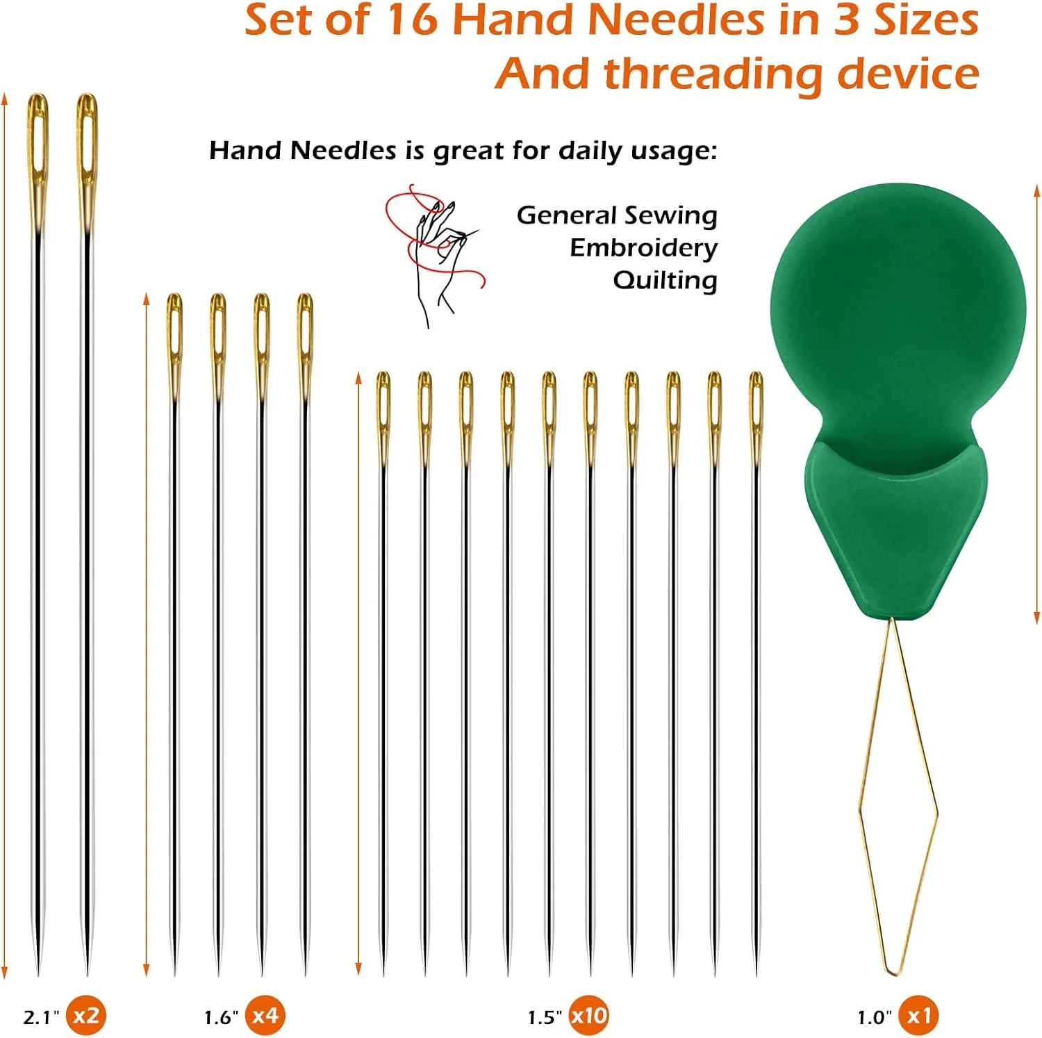 نخ خیاطی 12 رنگ Wteehn، 350 یارد در هر قرقره نخ، کیت نخ خیاطی ماسوره از پیش پیچیده شده، نخ پلی استر با سوزن نخ کن و کیت سوزن خیاطی، برای خیاطی دستی و ماشینی، DIY و خانه