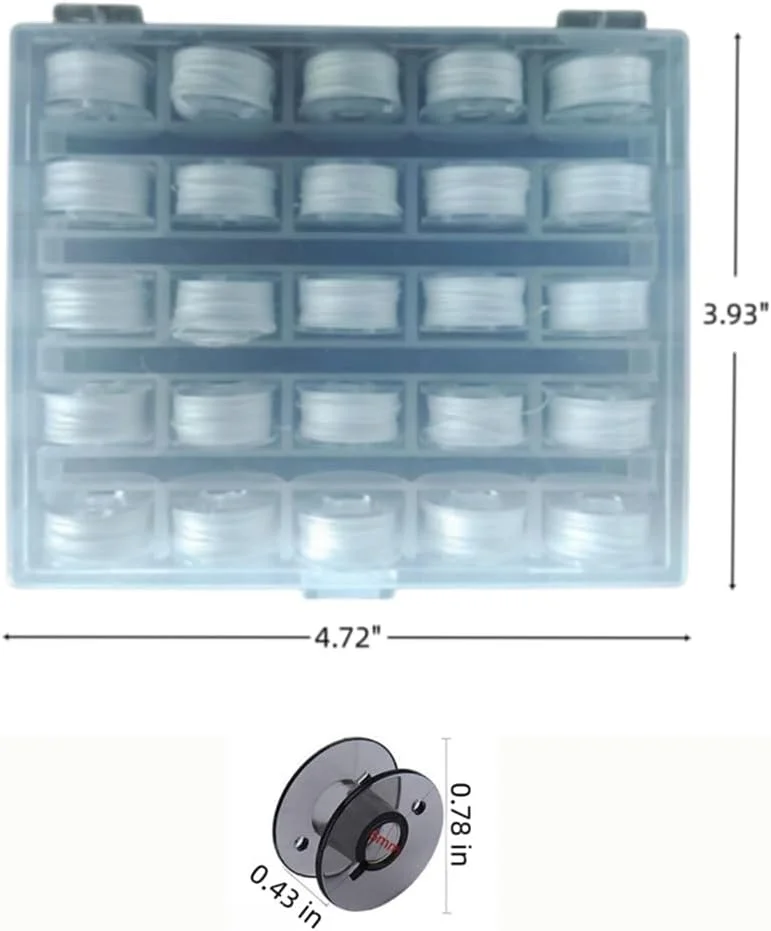 دسته نخ ماسوره از پیش پیچیده شده سفید WHTCHSU، 25 عددی، با ماسوره پلاستیکی برای ماشین های گلدوزی و خیاطی دسته نخ ماسوره از پیش پیچیده شده سفید WHTCHSU، 25 عددی، با ماسوره پلاستیکی برای ماشین های گلدوزی و خیاطی