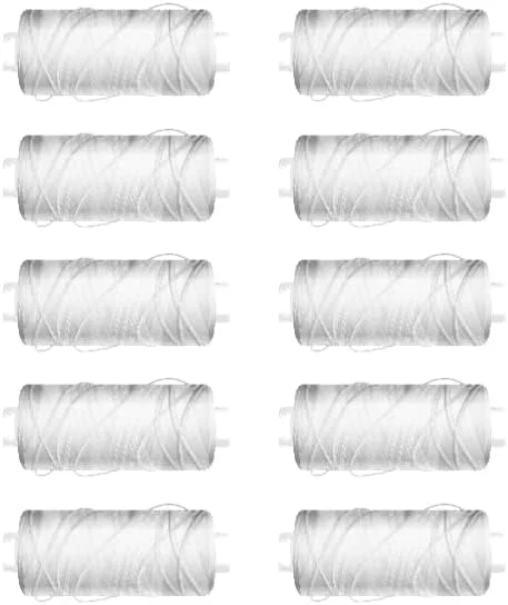مجموعه 10 عددی نخ خیاطی weSTOCK ساخته شده از 100% پلی استر - رنگ سفید - 50 متر در هر حلقه مجموعه 10 عددی نخ خیاطی weSTOCK ساخته شده از 100% پلی استر - رنگ سفید - 50 متر در هر حلقه