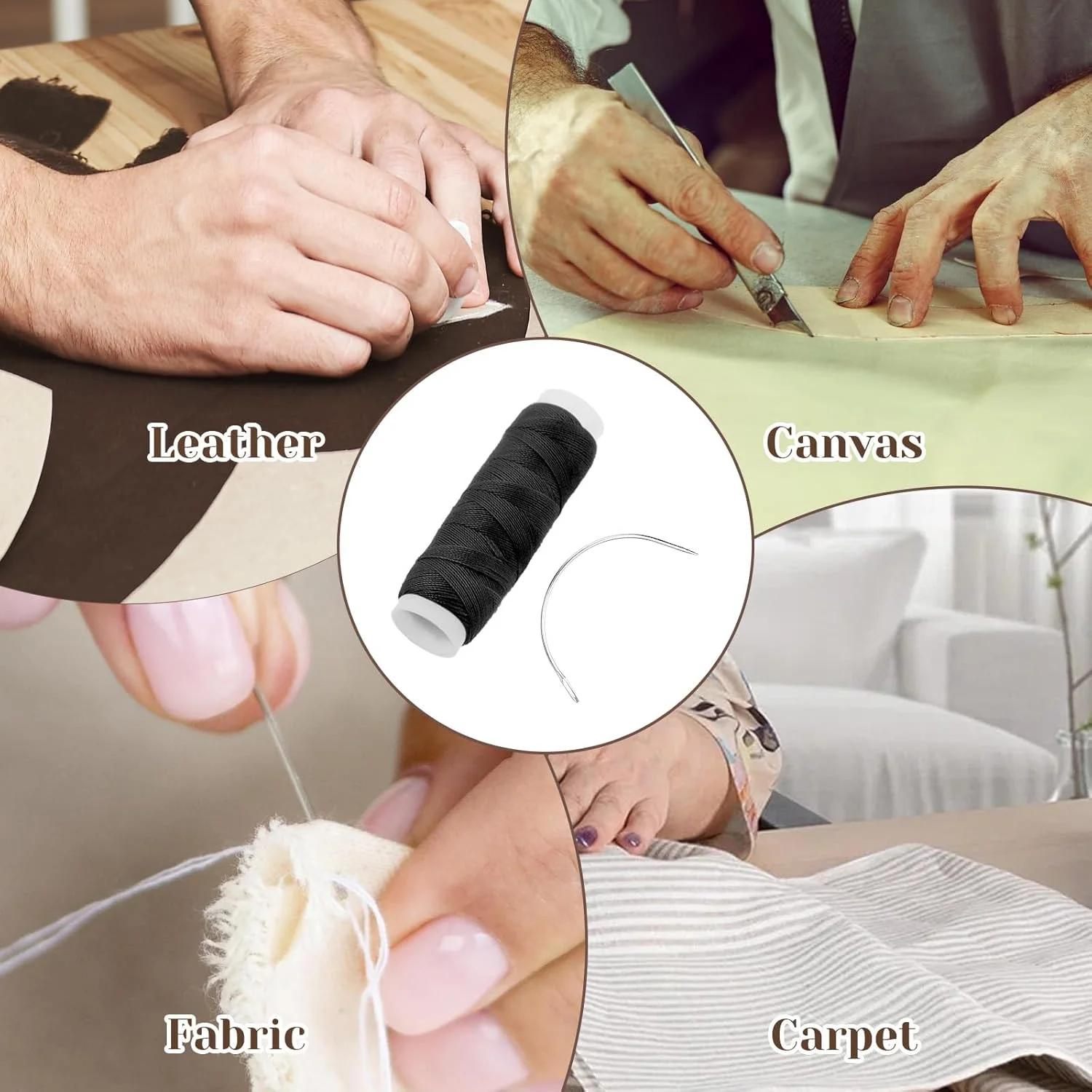 3 رول نخ بافت مو، ابزار حرفه ای اکستنشن مو، مجموعه نخ و سوزن خیاطی، نخ اکستنشن مو با 3 عدد سوزن C شکل برای ساخت کلاه گیس، اکستنشن بافت مو با خیاطی دستی DIY 3 رول نخ بافت مو، ابزار حرفه ای اکستنشن مو، مجموعه نخ و سوزن خیاطی، نخ اکستنشن مو با 3 عدد سوزن C شکل برای ساخت کلاه گیس، اکستنشن بافت مو با خیاطی دستی DIY
