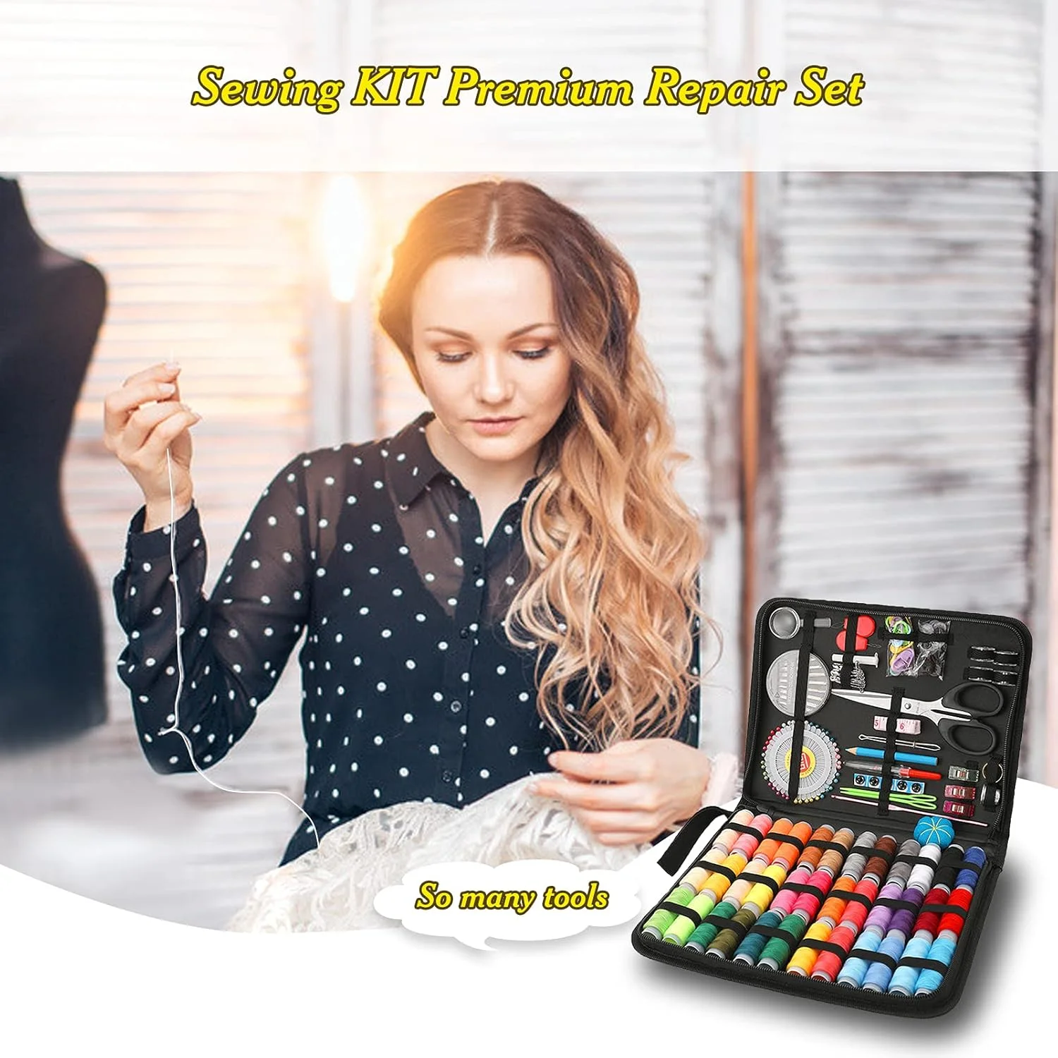 ست نخ و سوزن خیاطی Vinsting، ست تعمیرات ممتاز، کیت نخ سوزن برای خیاطی 230 تکه ست نخ و سوزن خیاطی Vinsting، ست تعمیرات ممتاز، کیت نخ سوزن برای خیاطی 230 تکه