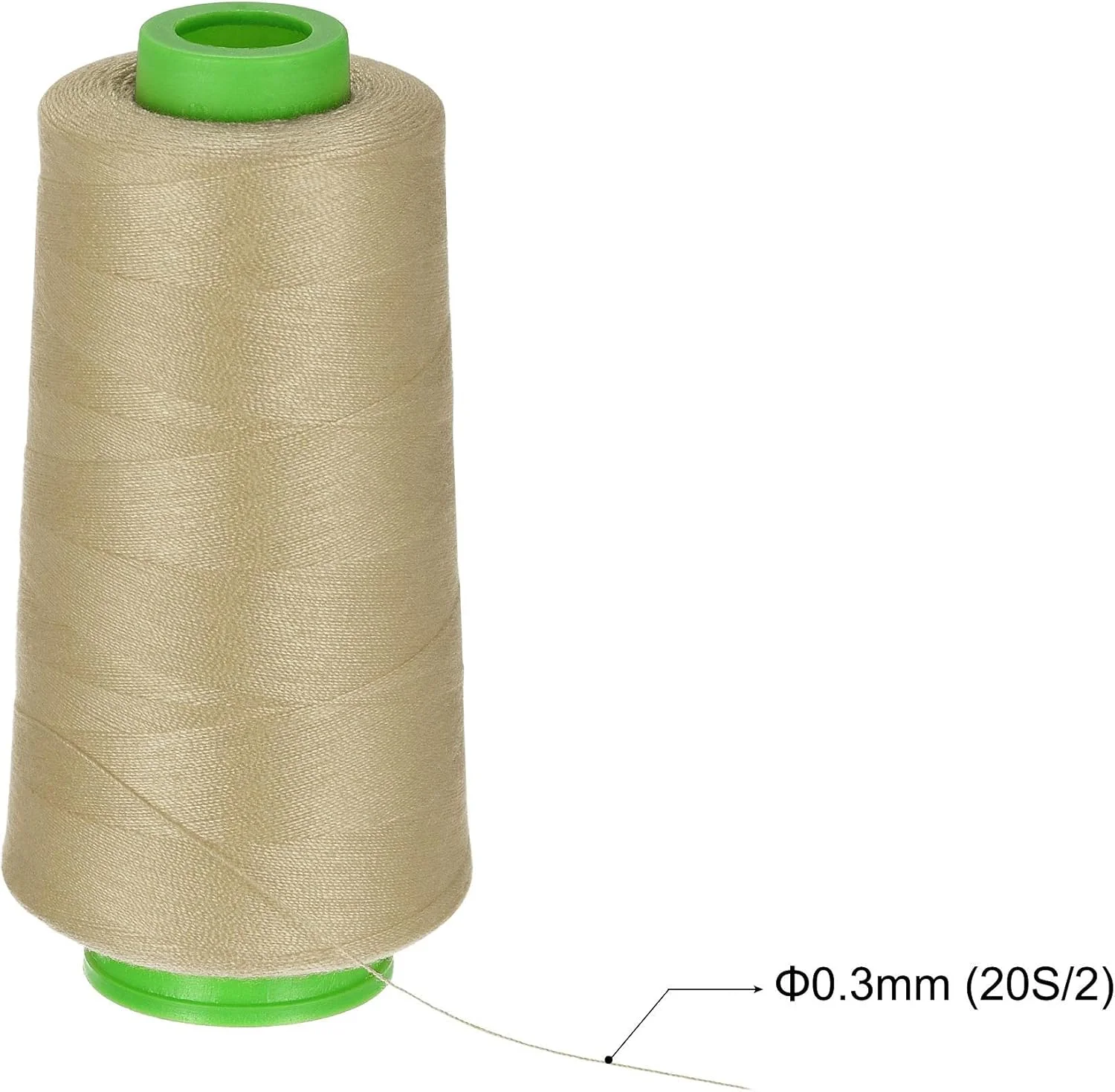 نخ پلی استر یوکسل 1500 یاردی 20S/2 نخ همه منظوره برای خیاطی دستی و ماشینی، خاکی نخ پلی استر یوکسل 1500 یاردی 20S/2 نخ همه منظوره برای خیاطی دستی و ماشینی، خاکی