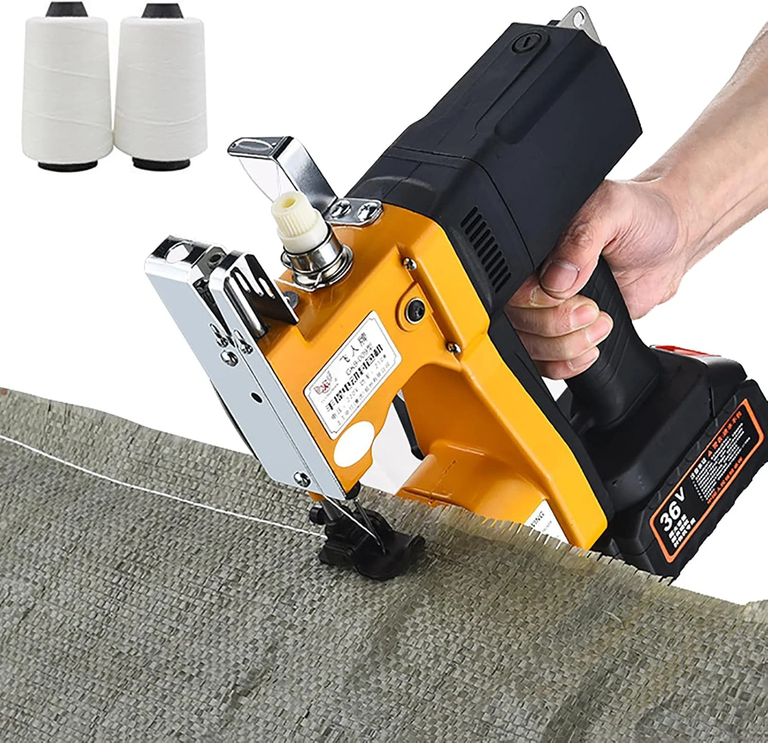 دستگاه گونی دوز UZOURI، دستگاه دوخت گونی دستی/برقی با 2 عدد نخ دوخت، گیج قابل تنظیم 7-10 میلی متر، برای گونی/بافته/برنج/پوست ماری/کاغذی/کیسه های پلاستیکی دستگاه گونی دوز UZOURI، دستگاه دوخت گونی دستی/برقی با 2 عدد نخ دوخت، گیج قابل تنظیم 7-10 میلی متر، برای گونی/بافته/برنج/پوست ماری/کاغذی/کیسه های پلاستیکی