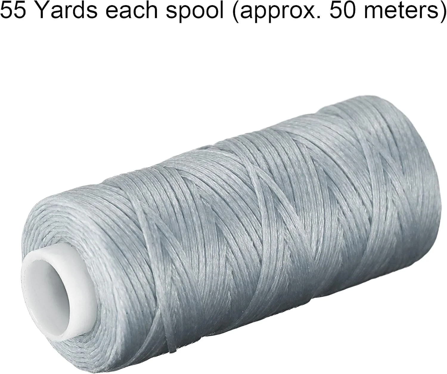 نخ دوخت چرم uxcell، 55 یارد، 150D/1mm، نخ موم زده پلی استر برای دوخت دستی (رنگ نقره ای) نخ دوخت چرم uxcell، 55 یارد، 150D/1mm، نخ موم زده پلی استر برای دوخت دستی (رنگ نقره ای)