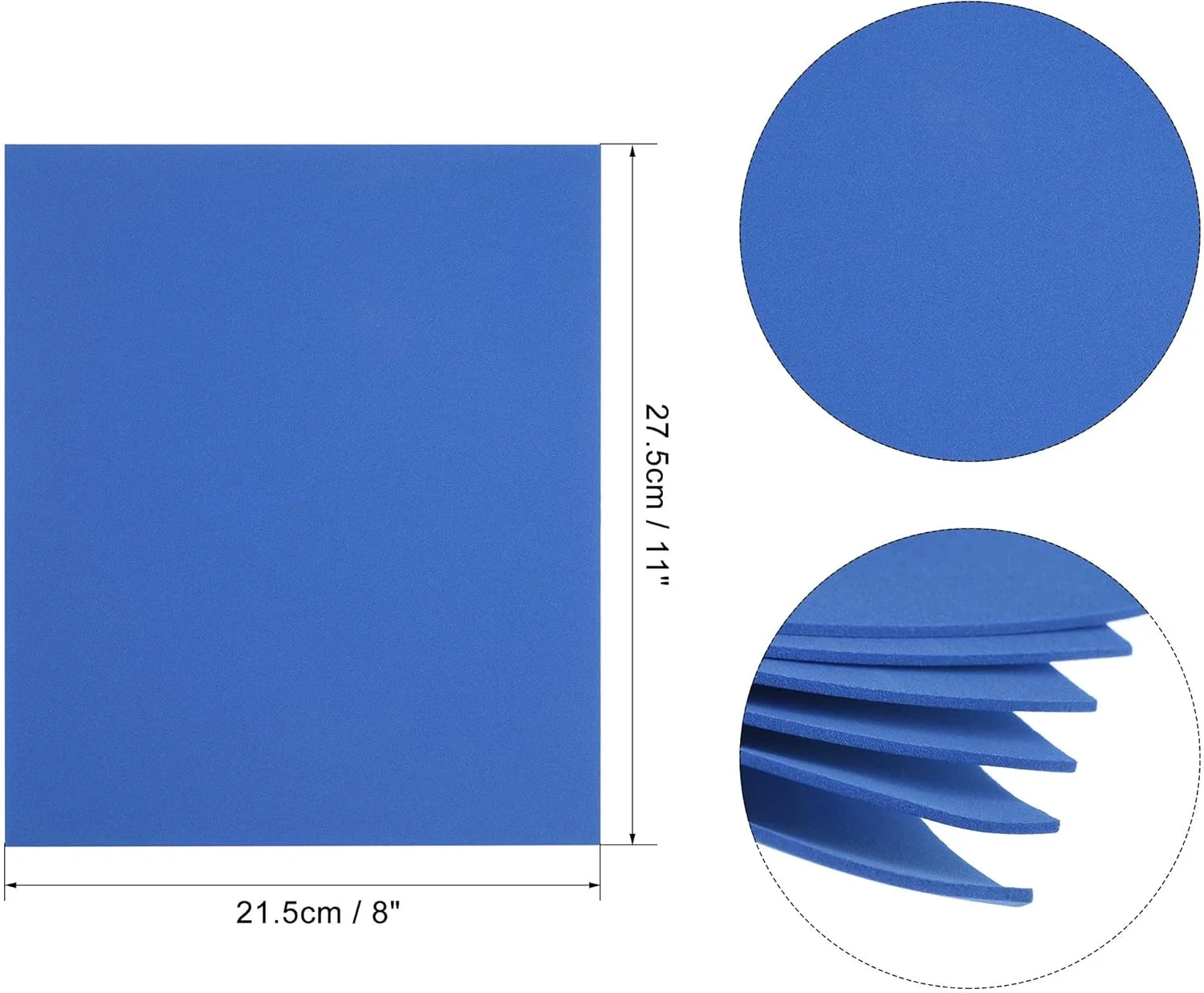 ورق فوم EVA آبی تیره uxcell، 28x20 سانتی متر، ضخامت 1.7 میلی متر برای صنایع دستی و پروژه های DIY، 12 عدد ورق فوم EVA آبی تیره uxcell، 28x20 سانتی متر، ضخامت 1.7 میلی متر برای صنایع دستی و پروژه های DIY، 12 عدد