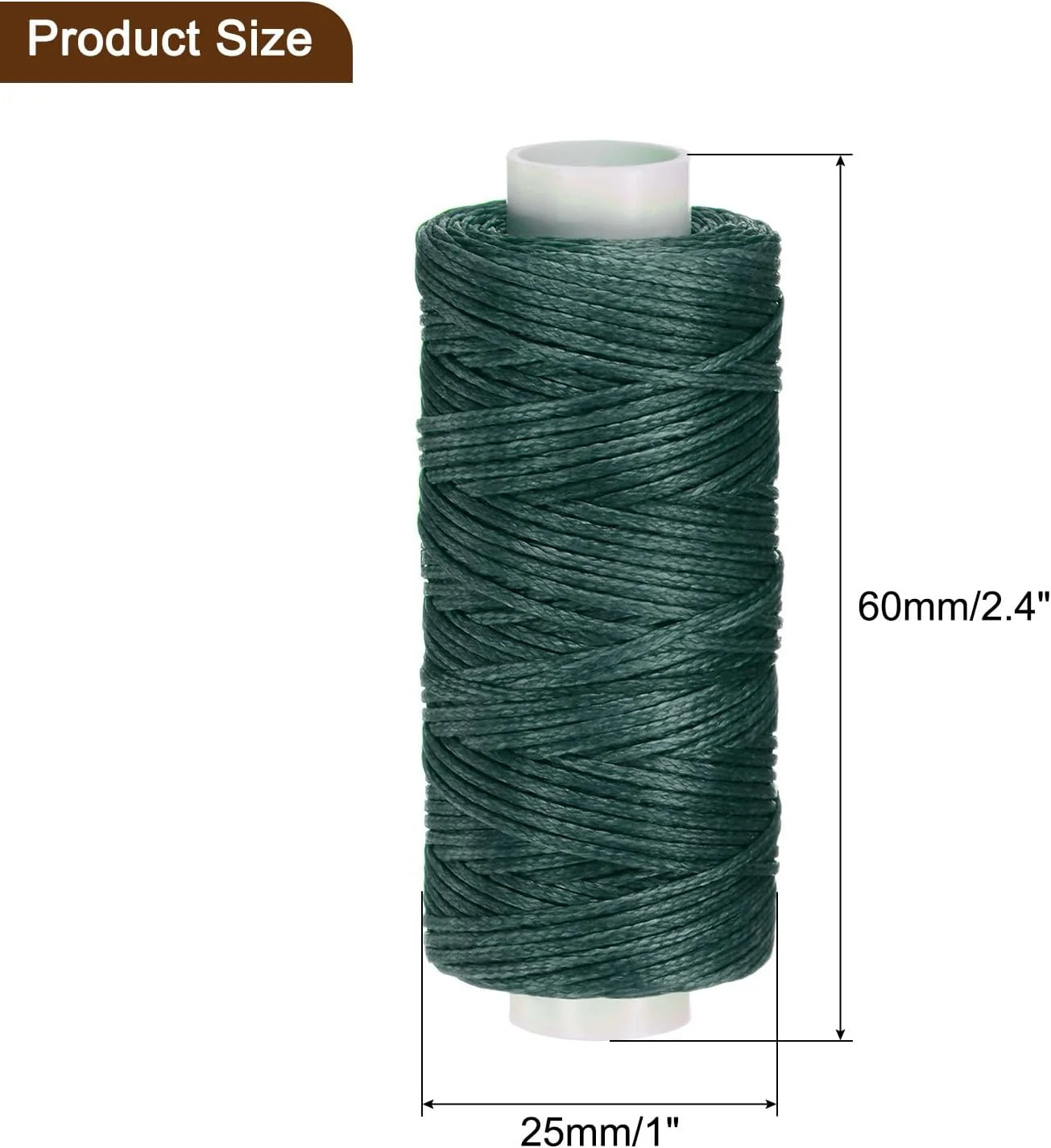 نخ موم زده چرمی uxcell، 55 یارد / 50 متر 0.8 میلی متر 150D نخ پلی استر تخت چند منظوره برای صنایع دستی چرمی، صحافی، تعمیر کفش، سبز تیره نخ موم زده چرمی uxcell، 55 یارد / 50 متر 0.8 میلی متر 150D نخ پلی استر تخت چند منظوره برای صنایع دستی چرمی، صحافی، تعمیر کفش، سبز تیره