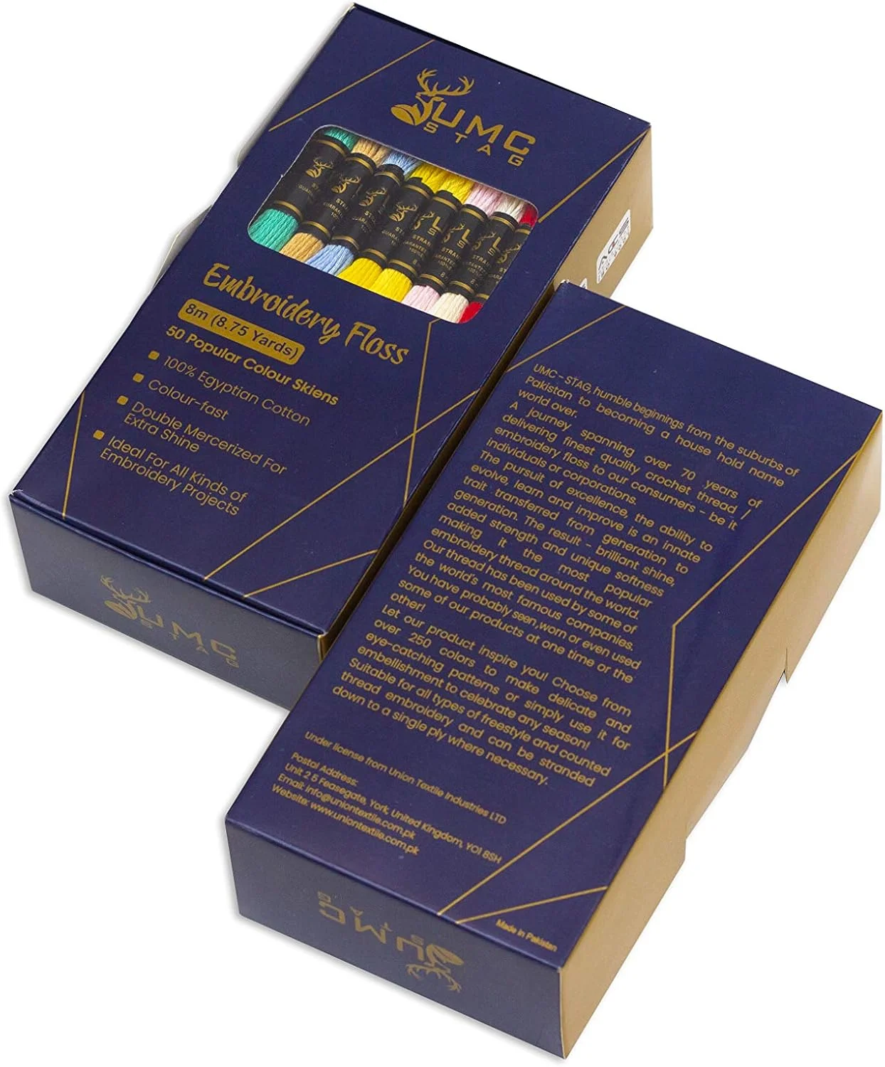 بسته 50 عددی نخ گلدوزی ممتاز UMC STAG | 100% نخ مصری ممتاز | نخ گلدوزی کوک متقاطع | پنبه رشته ای دارای گواهینامه Oeko TEX | ایده آل برای هنر و صنایع دستی بسته 50 عددی نخ گلدوزی ممتاز UMC STAG | 100% نخ مصری ممتاز | نخ گلدوزی کوک متقاطع | پنبه رشته ای دارای گواهینامه Oeko TEX | ایده آل برای هنر و صنایع دستی