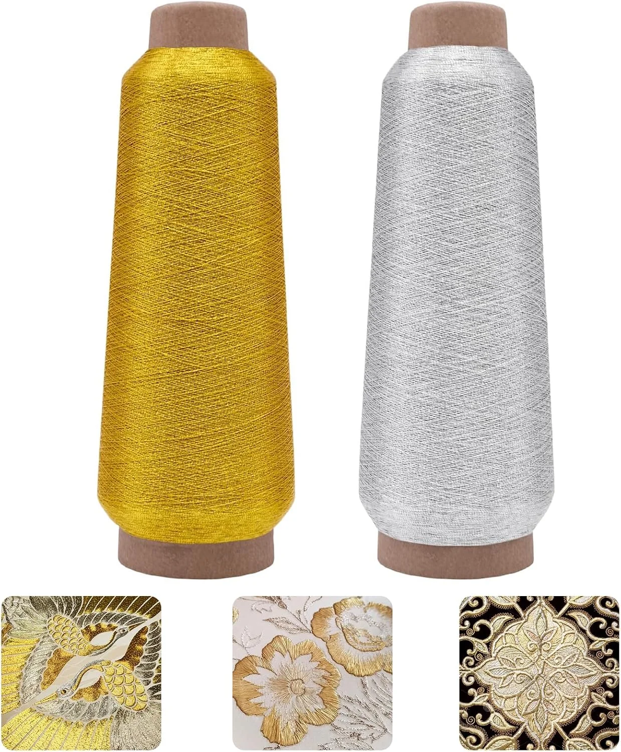 کیت نخ گلدوزی فلزی Tuleboln، 3250 متر در هر قرقره، مناسب برای گلدوزی کامپیوتری و خیاطی تزئینی کیت نخ گلدوزی فلزی Tuleboln، 3250 متر در هر قرقره، مناسب برای گلدوزی کامپیوتری و خیاطی تزئینی