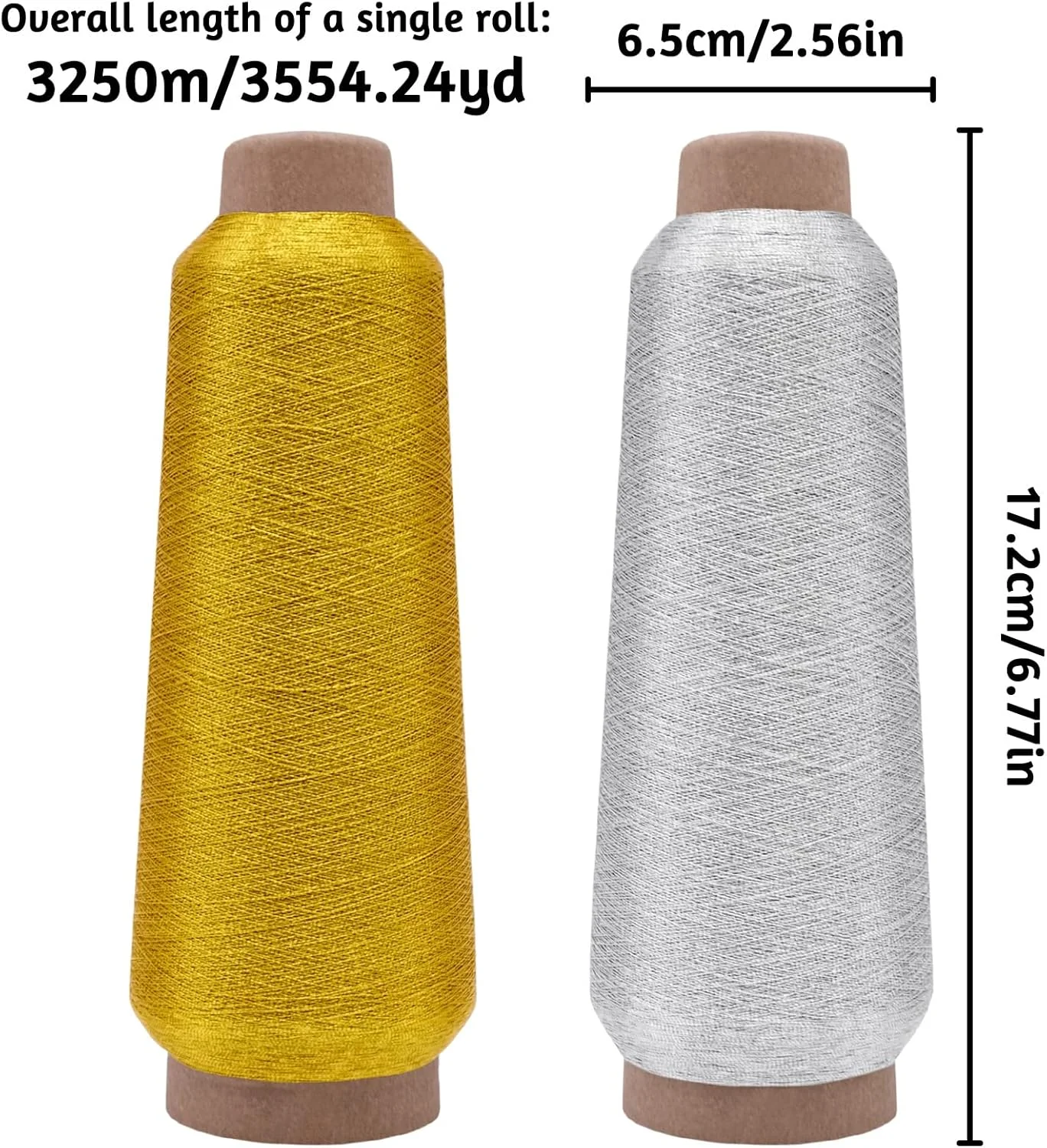 کیت نخ گلدوزی فلزی Tuleboln، 3250 متر در هر قرقره، مناسب برای گلدوزی کامپیوتری و خیاطی تزئینی کیت نخ گلدوزی فلزی Tuleboln، 3250 متر در هر قرقره، مناسب برای گلدوزی کامپیوتری و خیاطی تزئینی