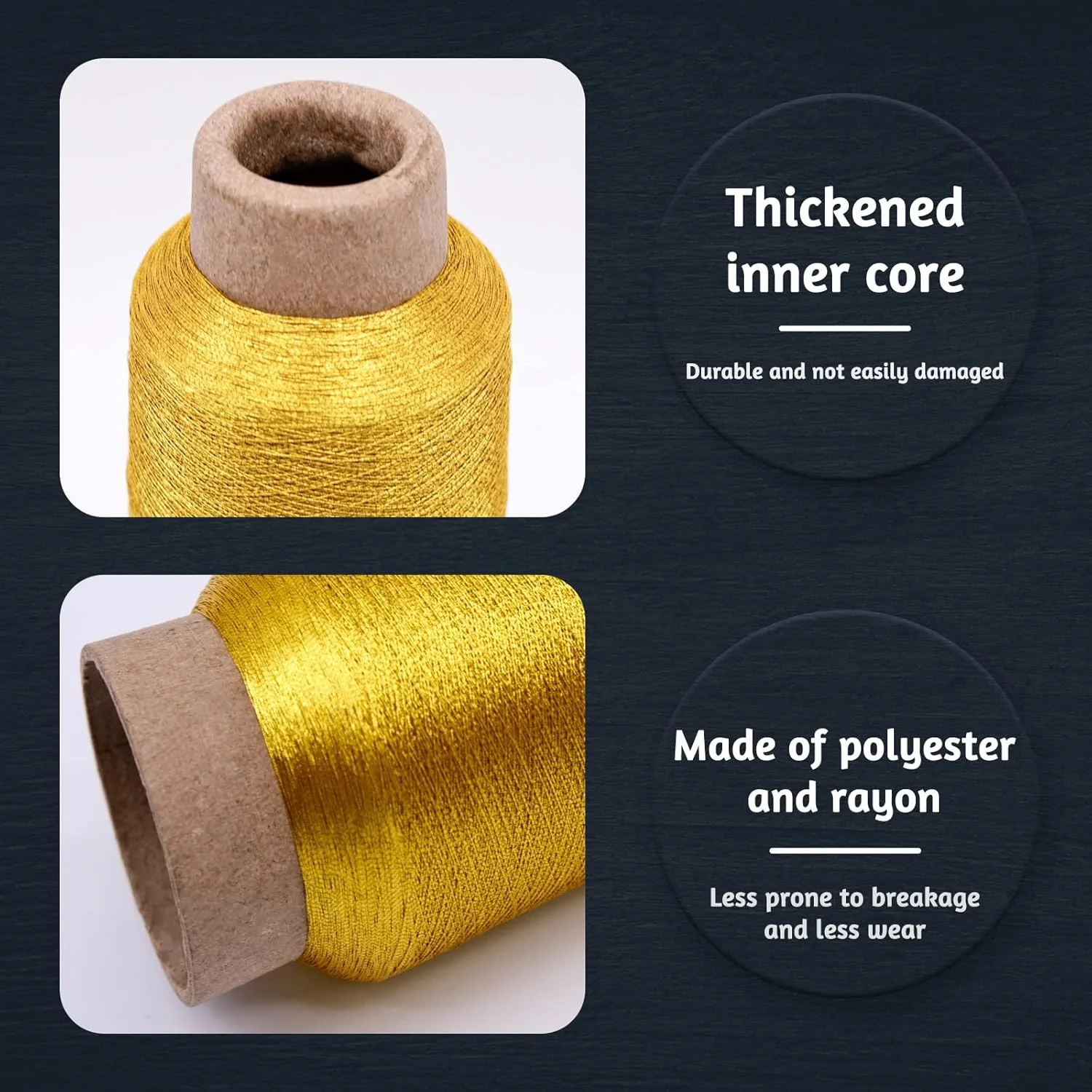 کیت نخ گلدوزی فلزی Tuleboln، 3250 متر در هر قرقره، مناسب برای گلدوزی کامپیوتری و خیاطی تزئینی کیت نخ گلدوزی فلزی Tuleboln، 3250 متر در هر قرقره، مناسب برای گلدوزی کامپیوتری و خیاطی تزئینی