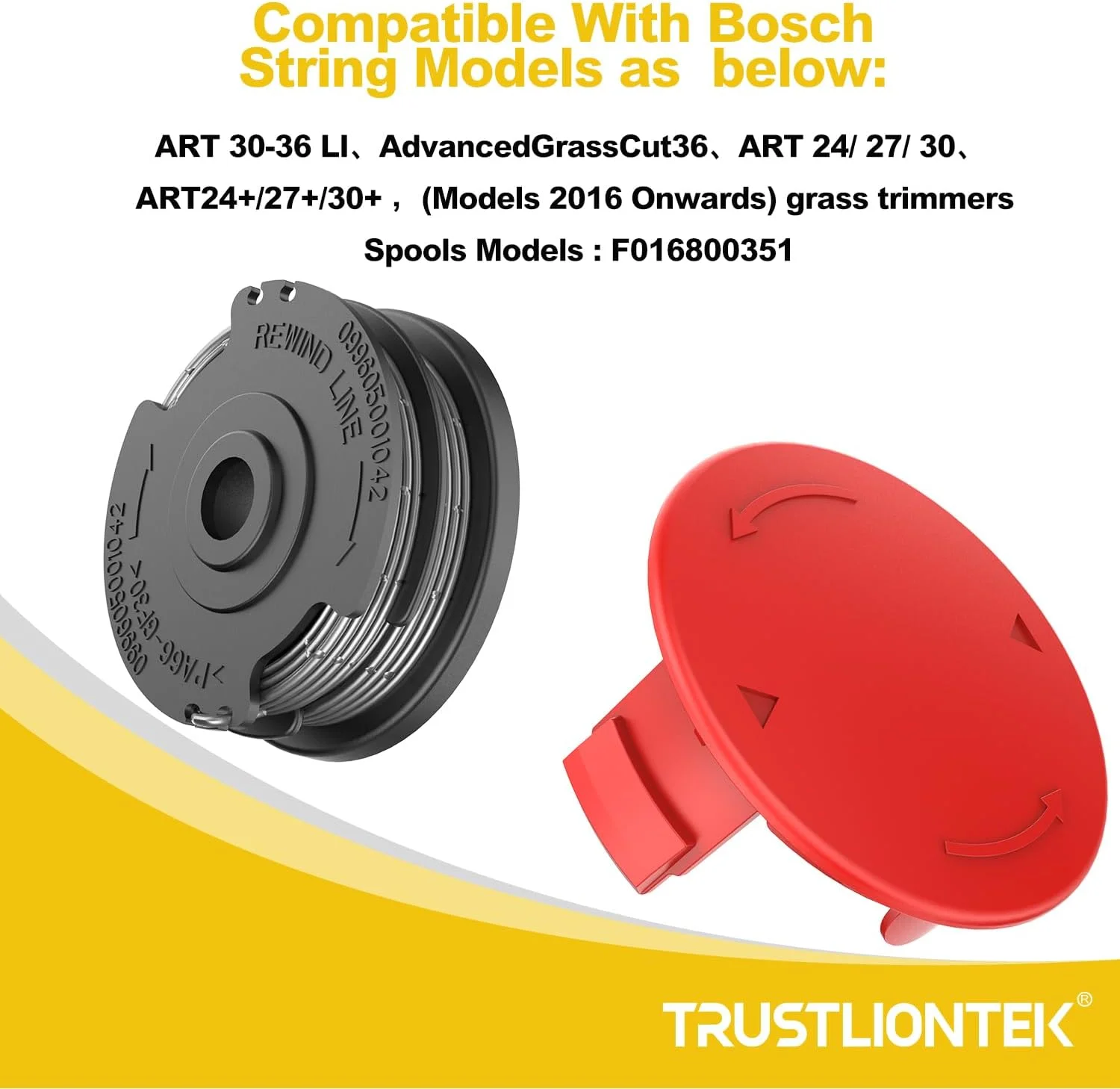 قرقره های نخ TRUSTLIONTEK، سازگار با Advanced Grasscut36، ART 36-36 LI، ART24/24+، ART 27/27+، ART 30/30+ (4 قرقره نخ + 1 پوشش قرقره) قرقره های نخ TRUSTLIONTEK، سازگار با Advanced Grasscut36، ART 36-36 LI، ART24/24+، ART 27/27+، ART 30/30+ (4 قرقره نخ + 1 پوشش قرقره)