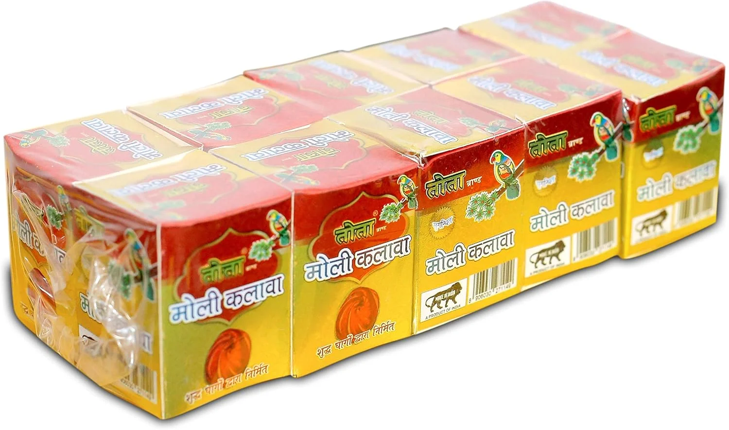 مولای کالاوا TOTA برای پوجا. رول مولی کالاوا 100% پنبه ای با رایحه. رنگ - قرمز، زرد. مجموعه 5 عددی (هر کدام 20 گرم). مولای کالاوا TOTA برای پوجا. رول مولی کالاوا 100% پنبه ای با رایحه. رنگ - قرمز، زرد. مجموعه 5 عددی (هر کدام 20 گرم).