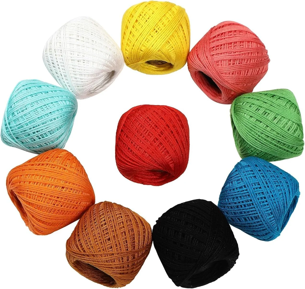 نخ گلدوزی پنبه ای TreegoArt برای بافتنی و کاردستی - بسته 10 عددی نخ گلدوزی پنبه ای TreegoArt برای بافتنی و کاردستی - بسته 10 عددی