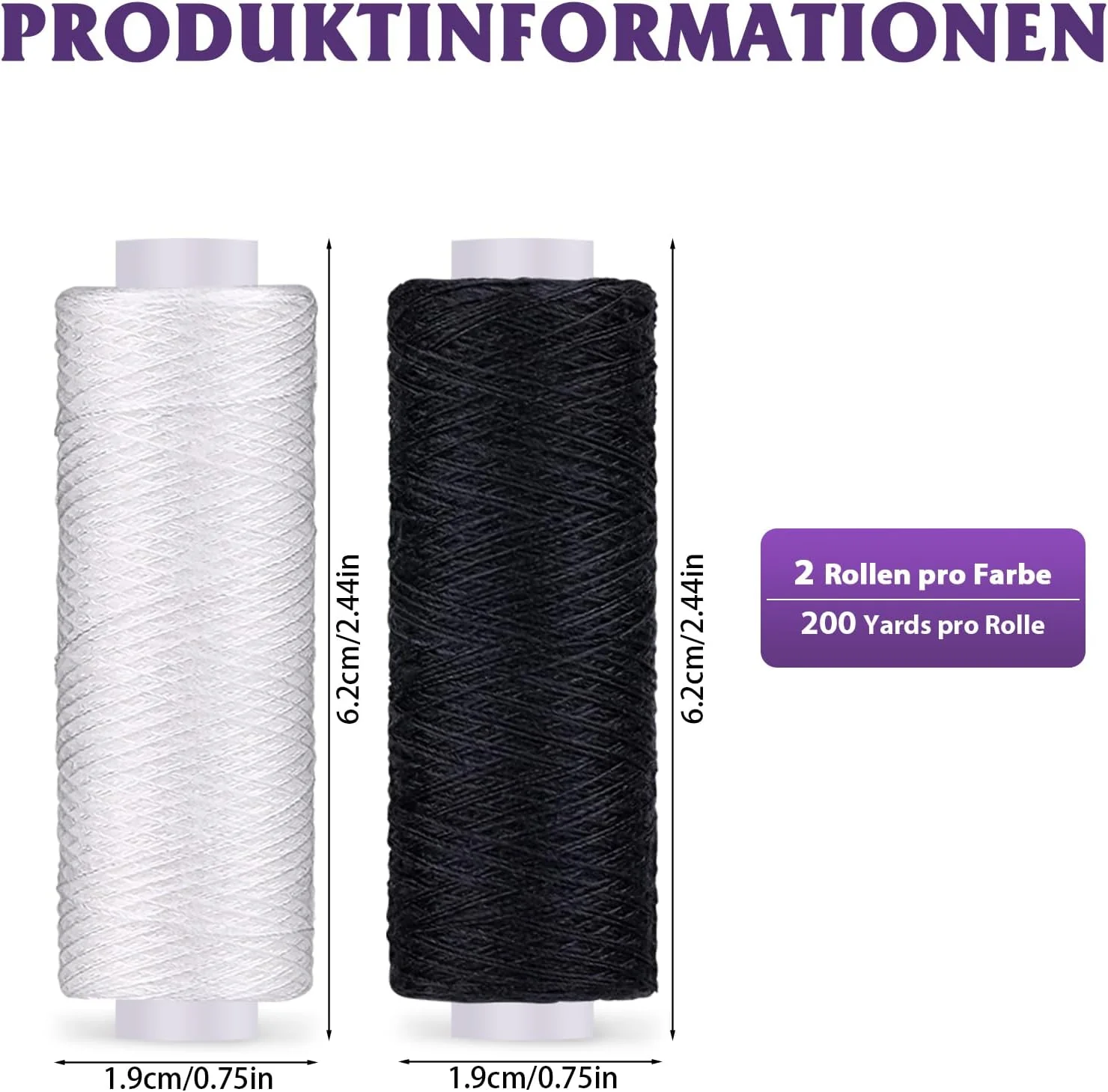 نخ خیاطی توندی، مشکی و سفید، 4 عدد 200 یاردی، نخ پلی استر چرخ خیاطی برای چرخ خیاطی، خیاطی دستی و گلدوزی نخ خیاطی توندی، مشکی و سفید، 4 عدد 200 یاردی، نخ پلی استر چرخ خیاطی برای چرخ خیاطی، خیاطی دستی و گلدوزی