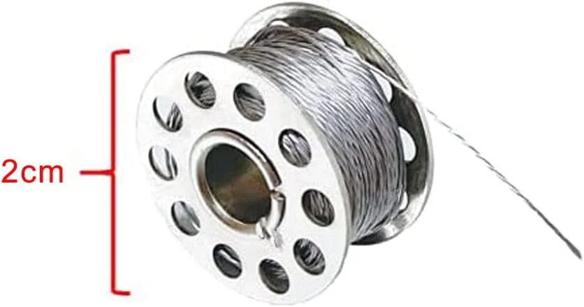 نخ رسانای بخیه Treedix 316L، نخ نازک رسانای استیل ضد زنگ برای دستکش، نخ فلزی بازتابنده - 3 لایه 9 متر / 29.5 فوت 9Ω/متر نخ رسانای بخیه Treedix 316L، نخ نازک رسانای استیل ضد زنگ برای دستکش، نخ فلزی بازتابنده - 3 لایه 9 متر / 29.5 فوت 9Ω/متر