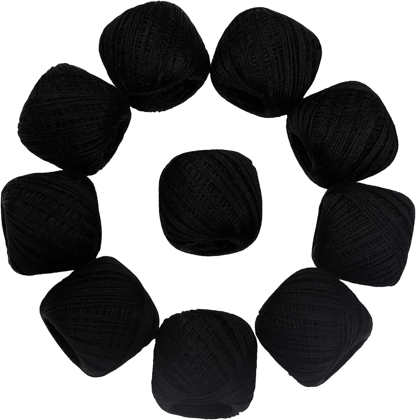 توپ نخ پنبه ای TreegoArt، براق، نرم و با رنگ ثابت برای بافتنی، کاردستی و گلدوزی - بسته 10 عددی توپ نخ پنبه ای TreegoArt، براق، نرم و با رنگ ثابت برای بافتنی، کاردستی و گلدوزی - بسته 10 عددی