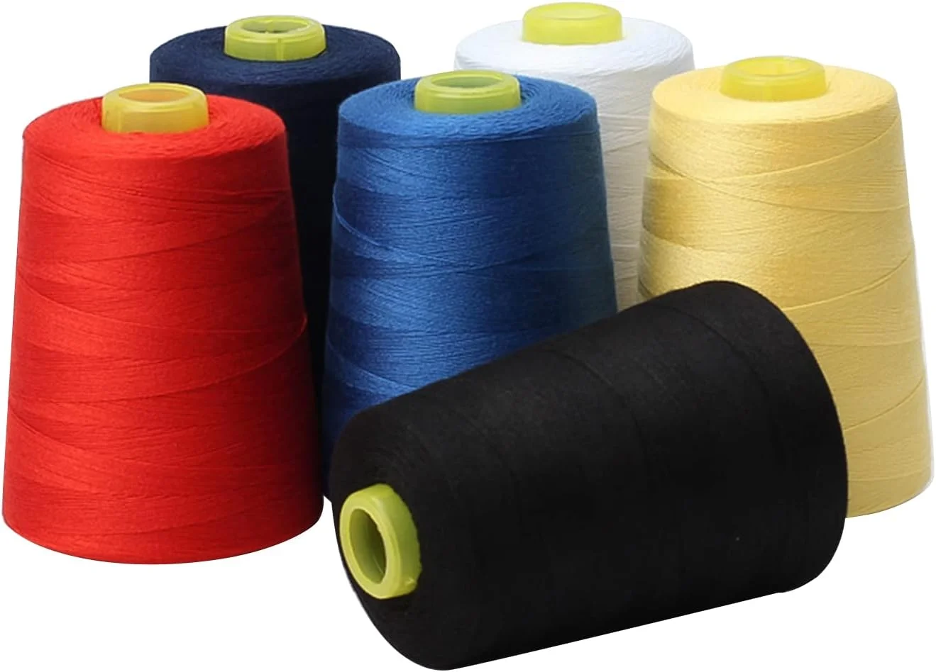 نخ های ضخیم خیاطی قرقره نخ خیاطی نخ های پلی استر یارد برای چرخ خیاطی گلدوزی دوخت دستی