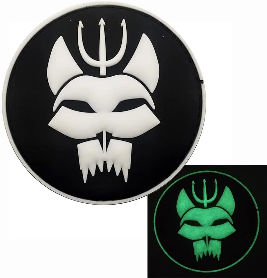 پatch گرفتار طیفانگ glow in dark Trident Cat Head P00255