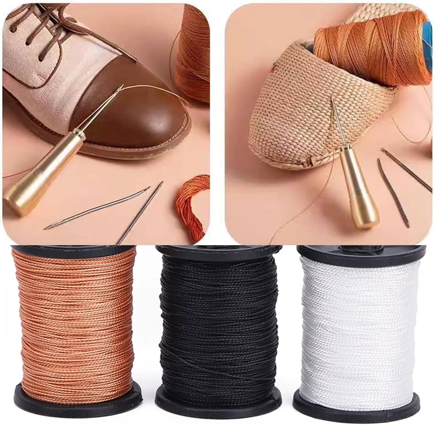 یک قرقره نخ نایلونی قهوه ای، نخ خیاطی نایلونی برای خیاطی دستی و ماشینی، 300 متر یک قرقره نخ نایلونی قهوه ای، نخ خیاطی نایلونی برای خیاطی دستی و ماشینی، 300 متر