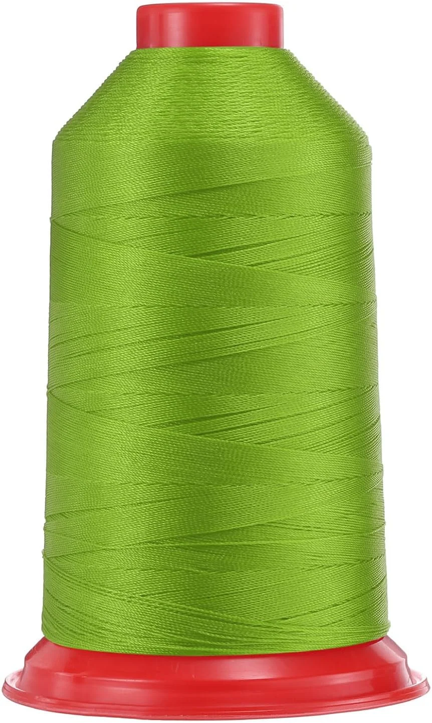نخ دوخت نایلونی پیوندی 1800 متری سایز 280D/3 مناسب چرم، جین و بافت با ماشین DIY رنگ سبز لیمویی