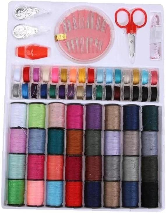 پردازنده_64_رول_ tread_set_mixed_color_spool_with_needle
