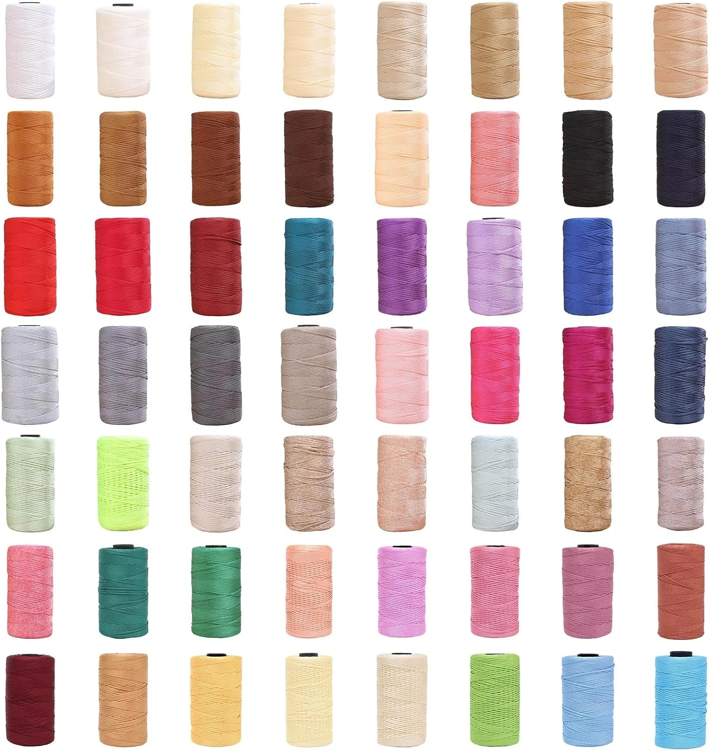 نخ خیاطی، قرقره های نخ رنگارنگ، نخ پلی استر 55 رنگ برای دوخت دستی کیف، کلاه، کفش، گلدوزی