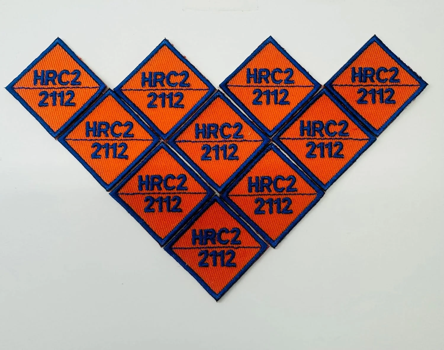 ست 10 عددی پچ جایگزین گلدوزی لباس HRC2 2112 FR، مناسب برای دوختن/اتو کردن روی ژاکت، شلوار جین (10 عدد HRC2 2112 نارنجی/آبی)