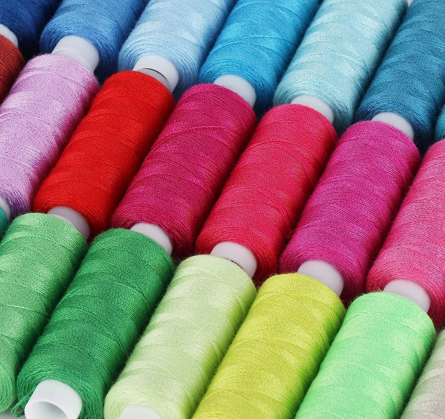 بسته 25 عددی نخ خیاطی RIANZ، نخ پلی استر تابیده شده، 300 متر هر کدام، برای دست دوز یا چرخ خیاطی (25 رنگ ترکیبی) بسته 25 عددی نخ خیاطی RIANZ، نخ پلی استر تابیده شده، 300 متر هر کدام، برای دست دوز یا چرخ خیاطی (25 رنگ ترکیبی)