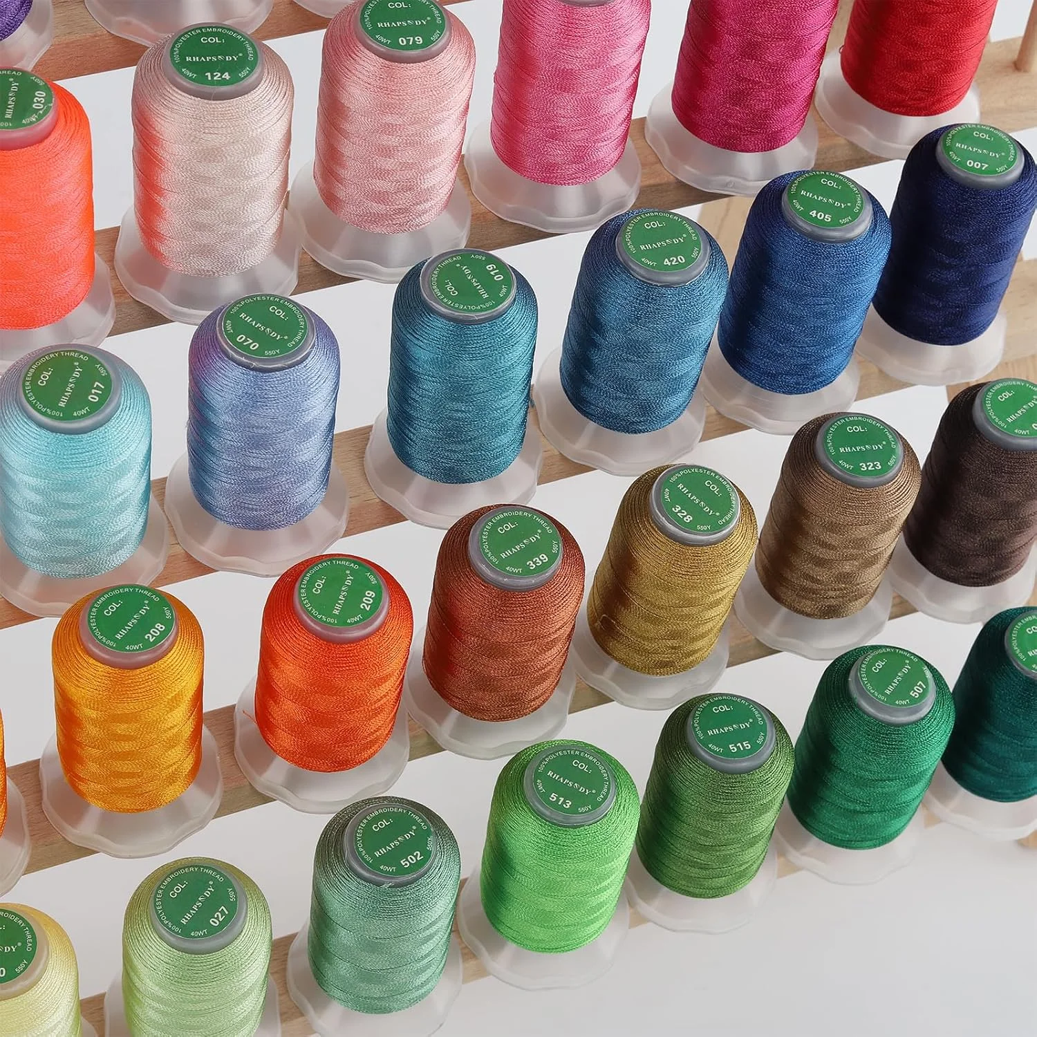 کیت نخ گلدوزی پلی استر راپسودی 40 رنگ Brother، 500 متری (550 یاردی) هر قرقره، وزن 40 WT برای ماشین های گلدوزی Brother Babylock Janome Singer Pfaff Husqvarna Bernina و چرخ خیاطی کیت نخ گلدوزی پلی استر راپسودی 40 رنگ Brother، 500 متری (550 یاردی) هر قرقره، وزن 40 WT برای ماشین های گلدوزی Brother Babylock Janome Singer Pfaff Husqvarna Bernina و چرخ خیاطی