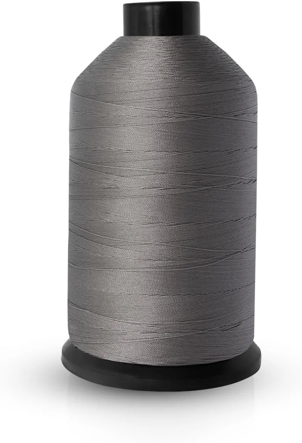 نخ دوخت نایلونی Realm، سایز 40s، متراژ 500/3000 متر، مناسب برای روکش مبلمان، بازار فضای باز، پرده، مهره دوزی، چمدان، کیف پول (خاکستری متوسط 3000 متر)