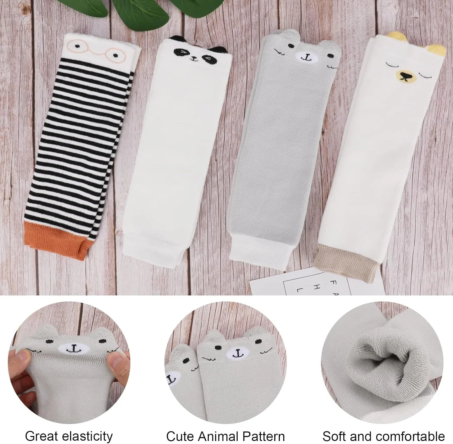ساق پا نوزادی نالاکال، ساق گرم کن طرح حیوانات بامزه، جوراب ساق بلند محافظ زانو، آستین ساق پا برای نوزادان دختر و پسر 0-5 سال، بهترین هدیه نوزادی، سایز One Size، بسته 4 عددی ساق پا نوزادی نالاکال، ساق گرم کن طرح حیوانات بامزه، جوراب ساق بلند محافظ زانو، آستین ساق پا برای نوزادان دختر و پسر 0-5 سال، بهترین هدیه نوزادی، سایز One Size، بسته 4 عددی
