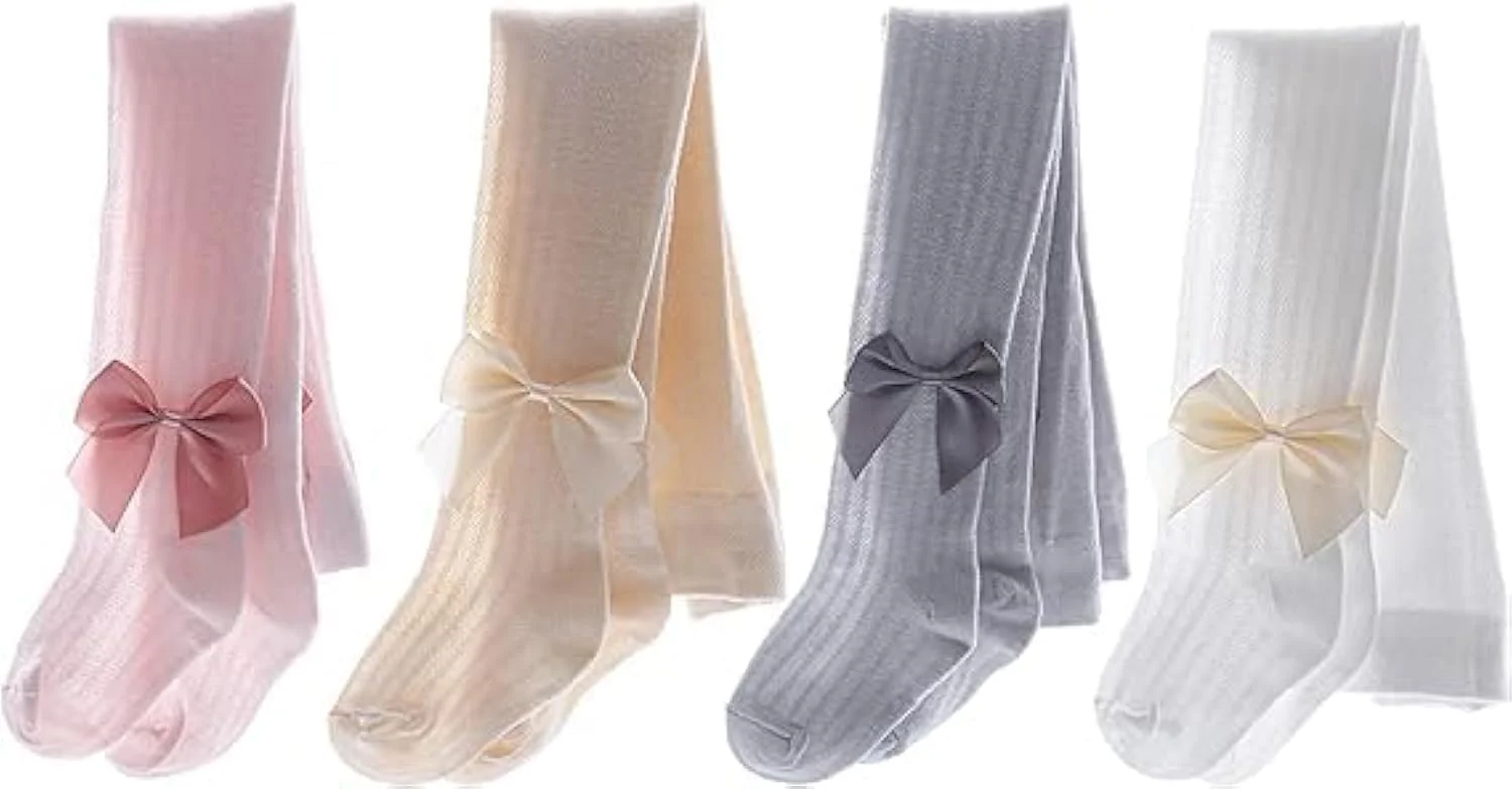 جوراب شلواری نخی دخترانه نوزادی NALACAL، بسته 4 عددی، نازک، توری سوراخ دار تابستانی با پاپیون، شیک و فانتزی، مناسب بهار، تابستان و پاییز، برای دختران نوزاد با قد 90-102 سانتی متر جوراب شلواری نخی دخترانه نوزادی NALACAL، بسته 4 عددی، نازک، توری سوراخ دار تابستانی با پاپیون، شیک و فانتزی، مناسب بهار، تابستان و پاییز، برای دختران نوزاد با قد 90-102 سانتی متر