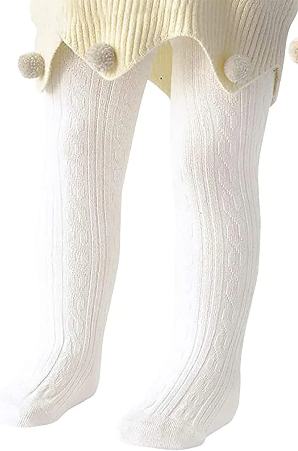 جوراب شلواری بچگانه SYGA دخترانه، ساق‌های پنبه‌ای نرم نوزادی، جوراب‌های بافتنی یکدست کودک نوپا، شلوار گرم قلاب بافی نوزاد - بنفش