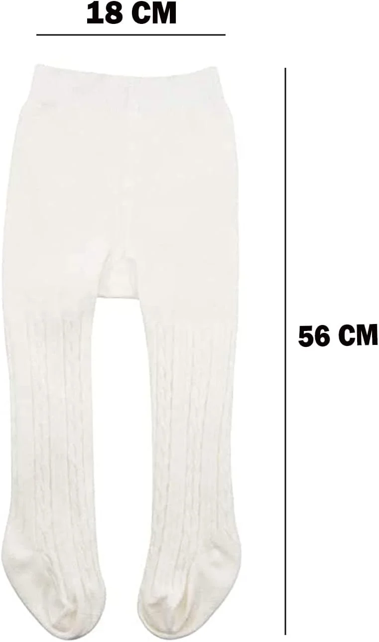 جوراب شلواری بچگانه SYGA دخترانه، ساق‌های پنبه‌ای نرم نوزادی، جوراب‌های بافتنی یکدست کودک نوپا، شلوار گرم قلاب بافی نوزاد - بنفش