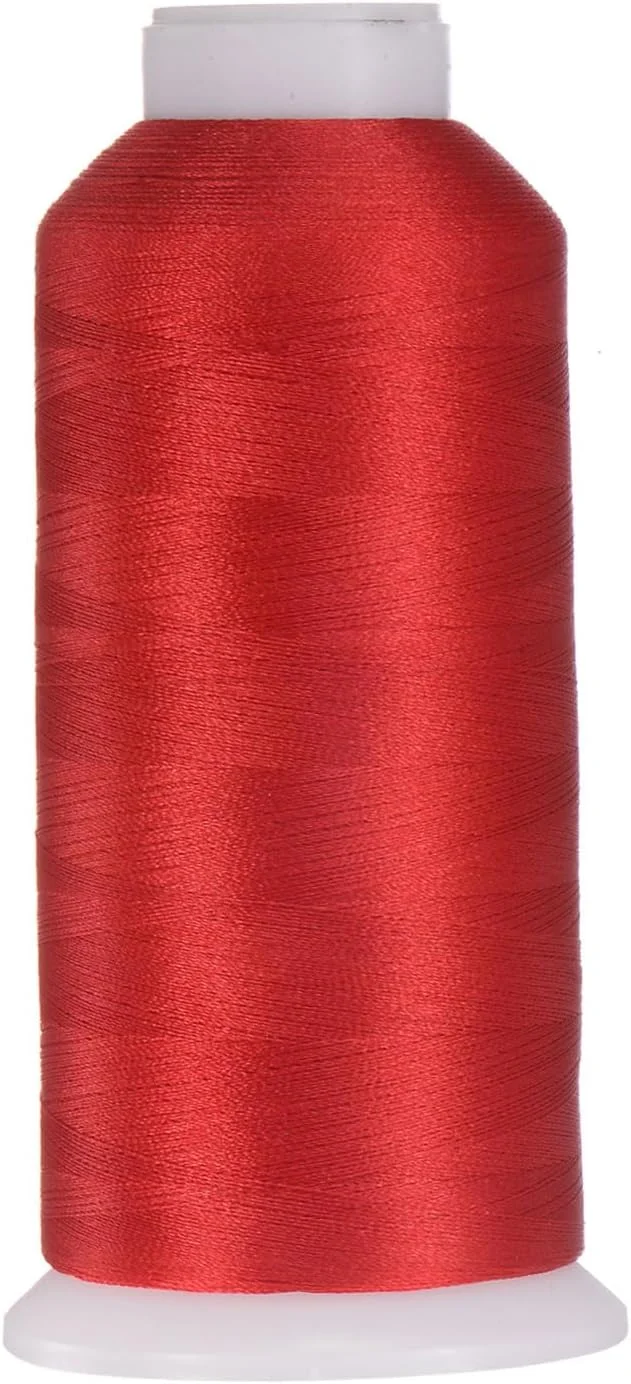 نخ خیاطی QUARKZMAN 120D/2، 4374 یارد، نخ پلی استر برای لحاف دوزی، نخ آستین بلند چند منظوره، نخ ماشین دوخت دستی برای لحاف دوزی، تکه دوزی و ماشین خیاطی، قرمز کریسمس