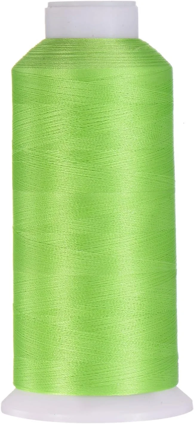 نخ خیاطی QUARKZMAN 120D/2، 4000 متر، نخ پلی استر برای لحاف دوزی، نخ آستین بلند، نخ همه منظوره برای دوخت دستی و چرخ خیاطی، نخ گلدوزی برای خیاطی، لحاف دوزی، تکه دوزی و چرخ خیاطی - سبز لیمویی