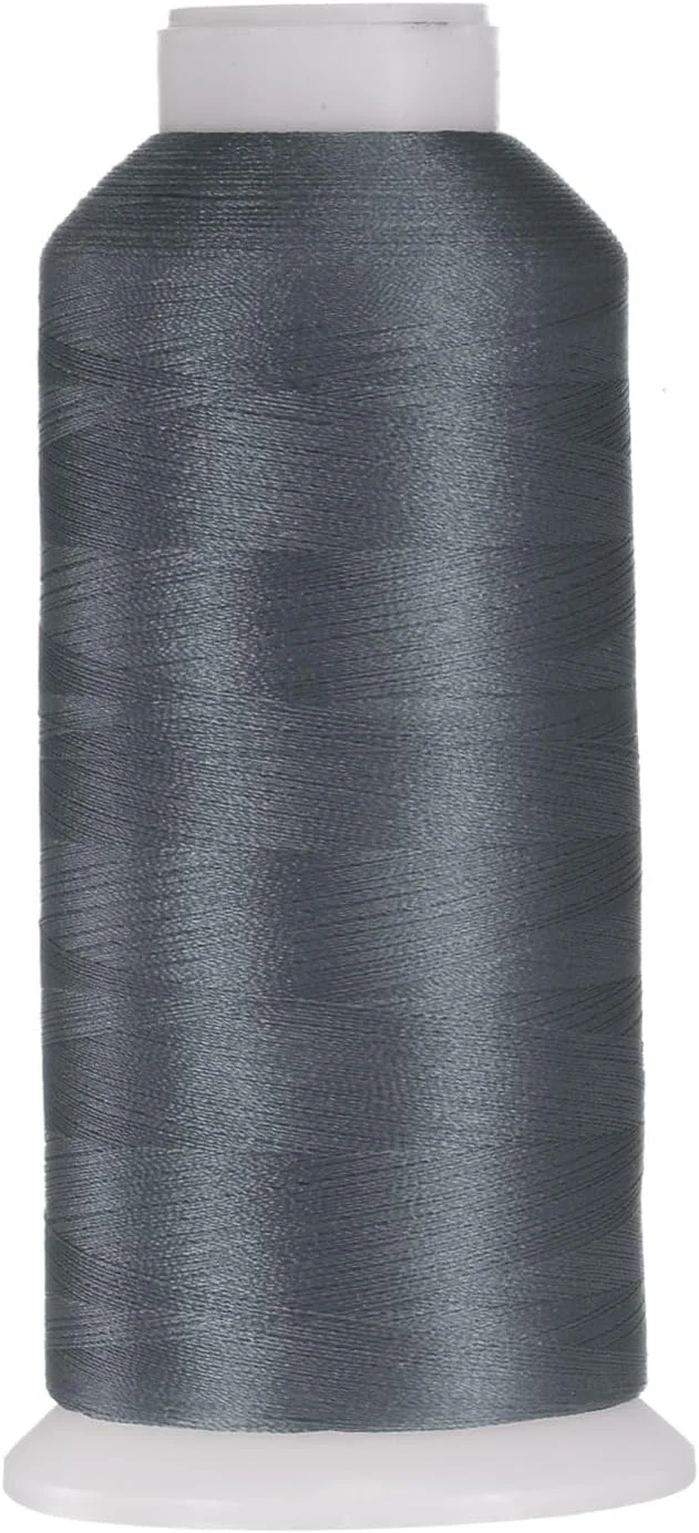 نخ خیاطی QUARKZMAN 120D/2، 4000 متری، نخ پلی استر برای لحاف دوزی، نخ همه منظوره برای دوخت دستی و چرخ خیاطی، نخ گلدوزی برای خیاطی، لحاف دوزی، تکه دوزی و چرخ خیاطی - خاکستری تخته سنگی