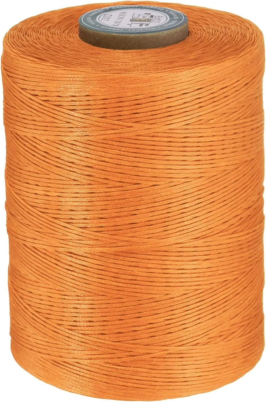 نخ موم زده چرم دوزی تخت QUARKZMAN، 780 متر / 853 یارد نخ پلی استر مومی، نخ دوخت مومی 0.8 میلی متری برای صنایع دستی چرمی، صحافی، دستبندهای بافته شده، نارنجی زرد