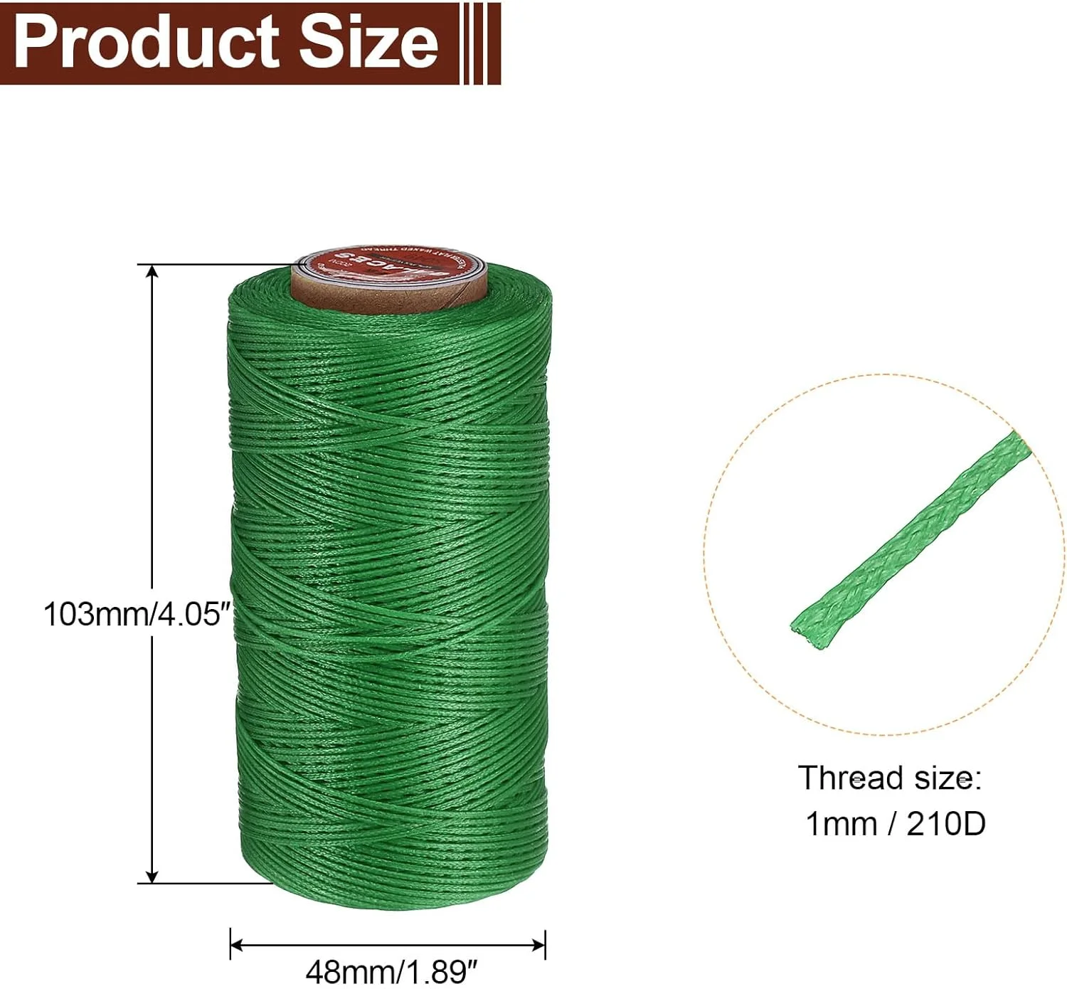 نخ موم زده چرم دوزی تخت QUARKZMAN، 200 متر / 219 یارد نخ موم زده پلی استر، نخ خیاطی موم زده 210D برای صنایع دستی چرمی، صحافی، دستبند بافته شده، سبز تیره نخ موم زده چرم دوزی تخت QUARKZMAN، 200 متر / 219 یارد نخ موم زده پلی استر، نخ خیاطی موم زده 210D برای صنایع دستی چرمی، صحافی، دستبند بافته شده، سبز تیره