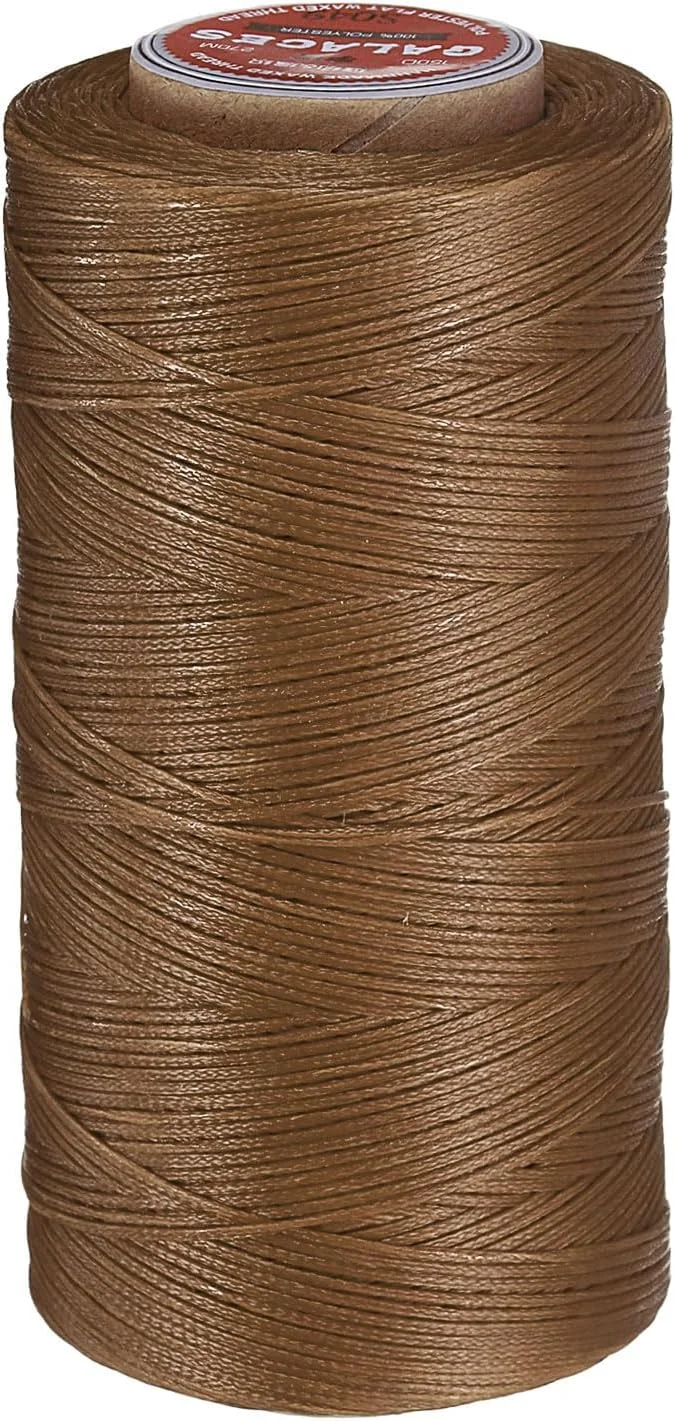 نخ موم زده چرم دوزی تخت QUARKZMAN، 270 متر / 295 یارد نخ موم زده پلی استر، نخ دوخت موم زده 150D برای صنایع دستی چرمی، صحافی، دستبندهای بافته شده، کاراملی
